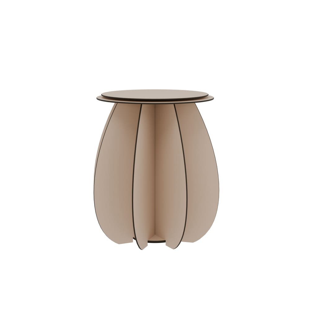 GARDENIA Beige Garden Stool
