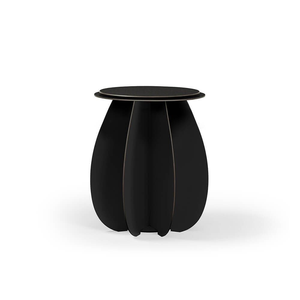 GARDENIA Black Garden Stool