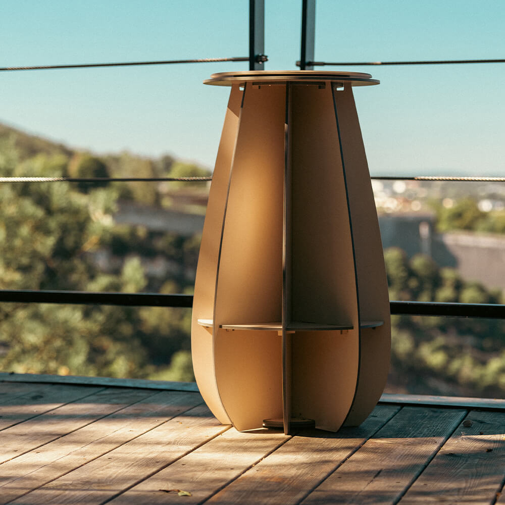 GARDENIA Black Garden Stool