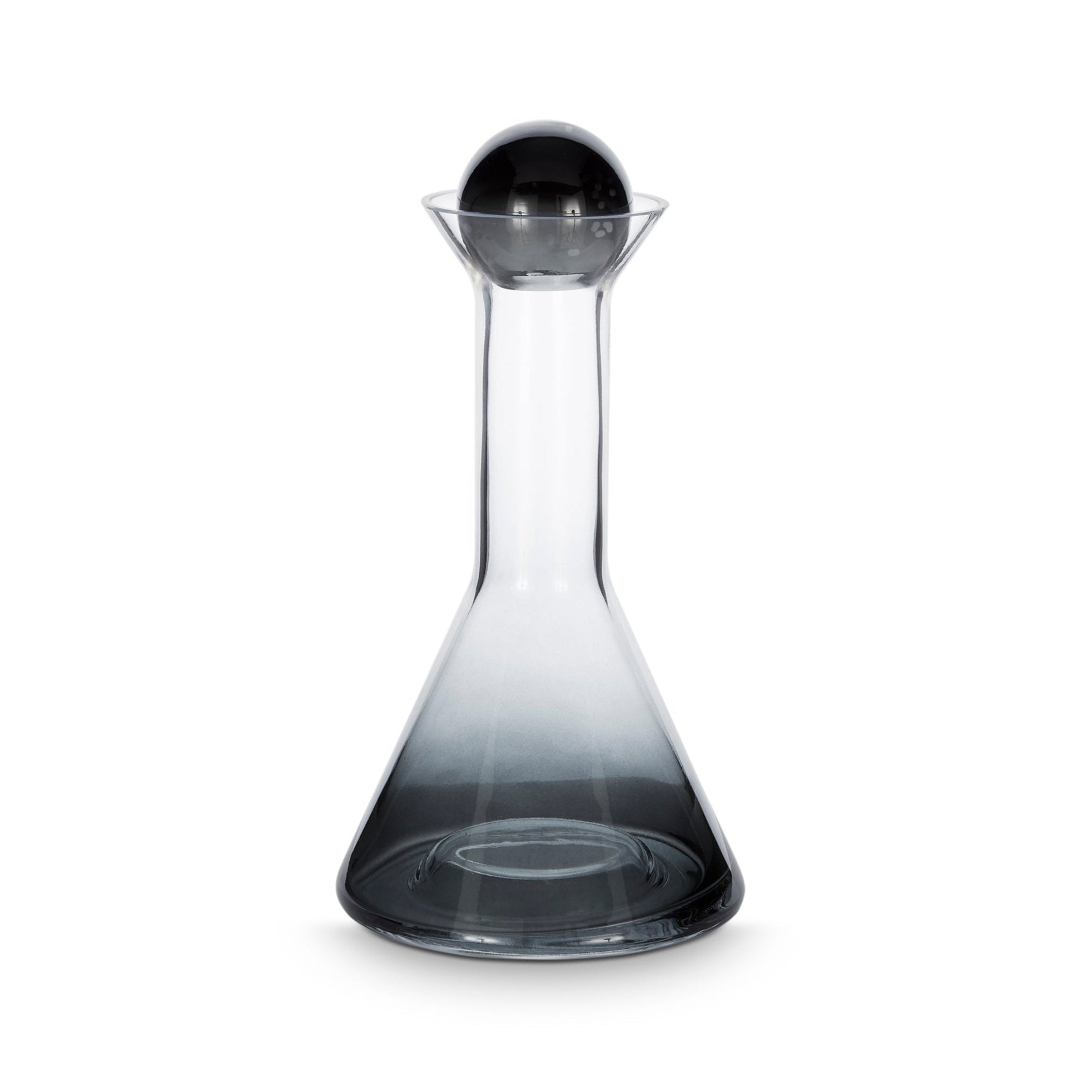 Tank decanter black glass