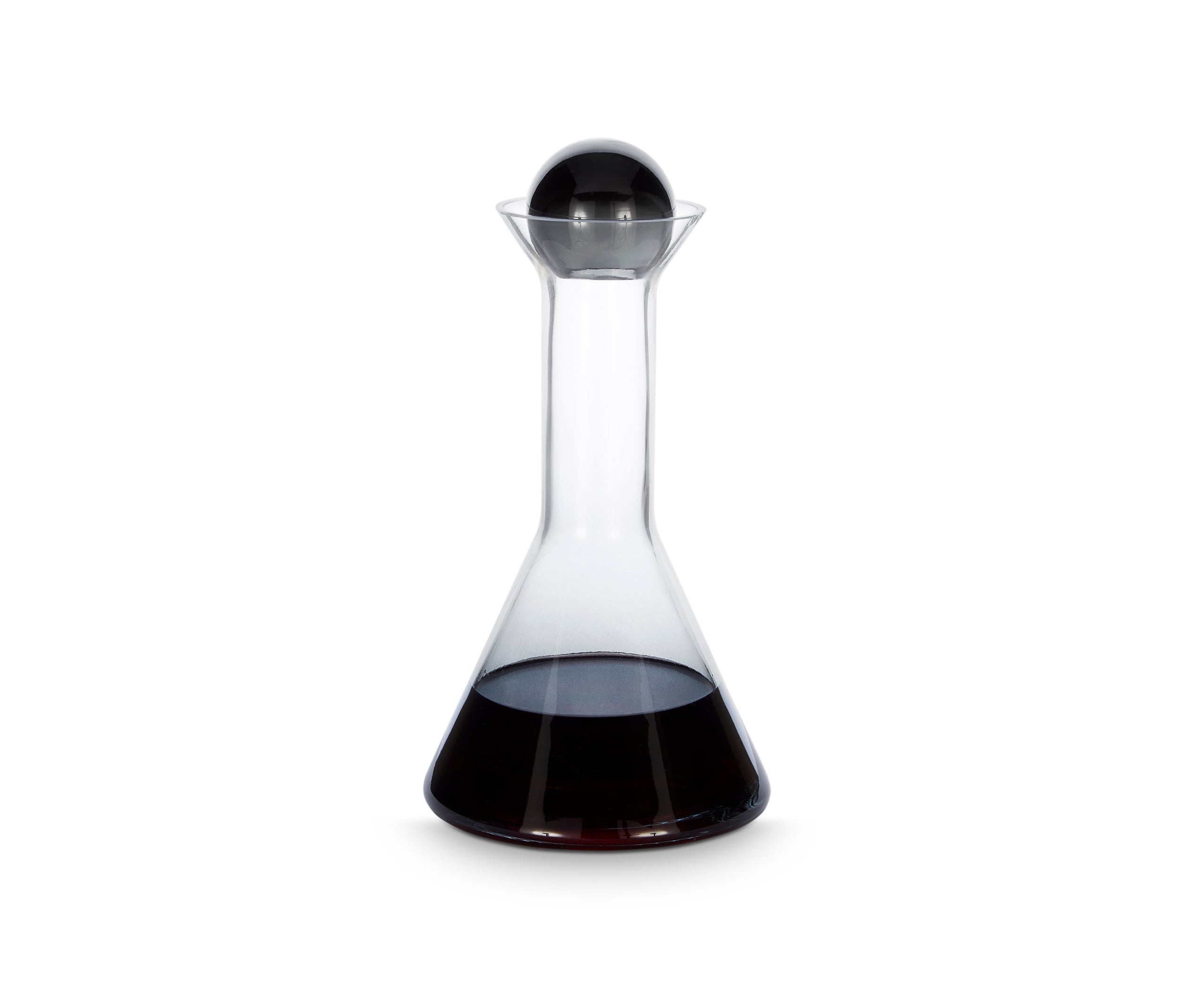 Tank decanter black glass