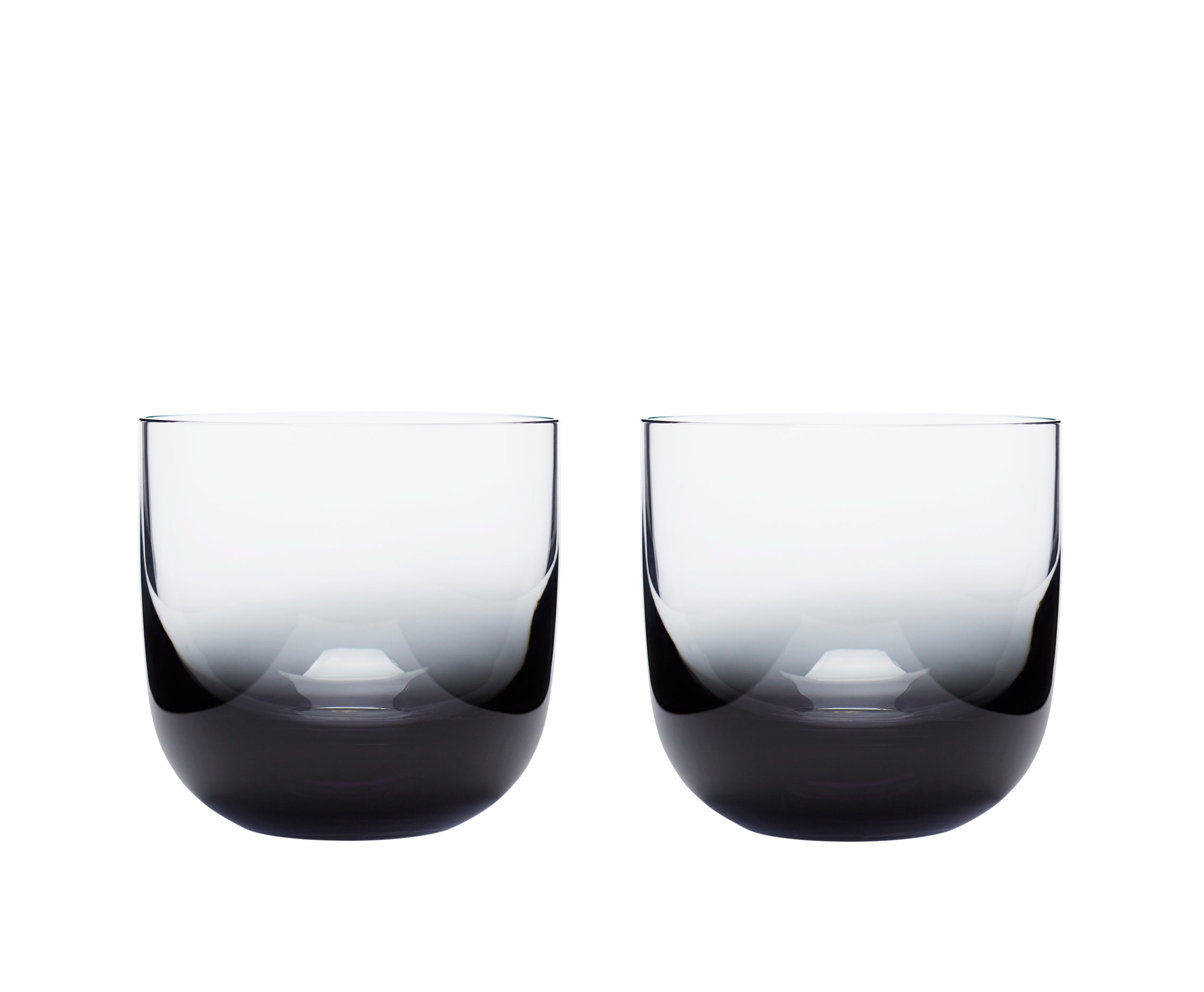 Set of whiskey glasses tank black glass