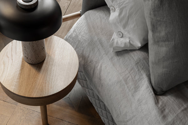 REVERSE table lamp black shade with marble base [Julia]