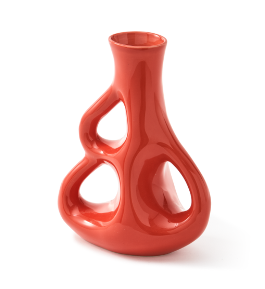 Vase THREE EARS korallenrot