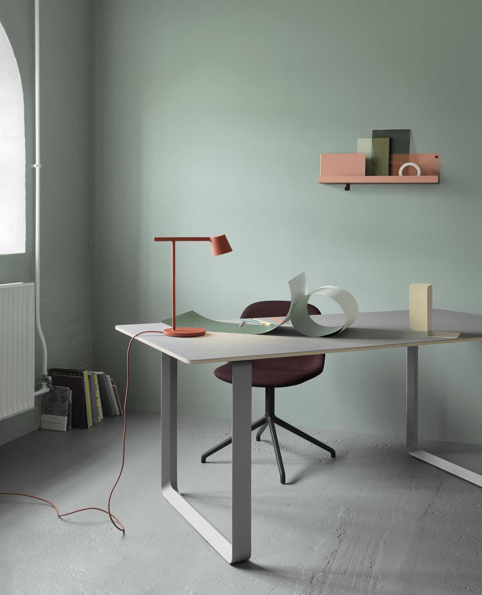 Gray 70/70 Table with Black Base