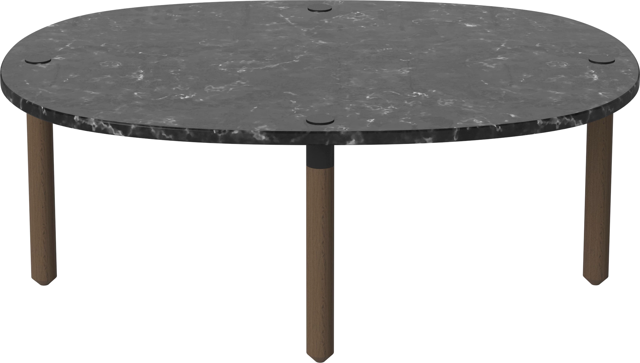 Coffee table Tuk Marble with dark oak wood