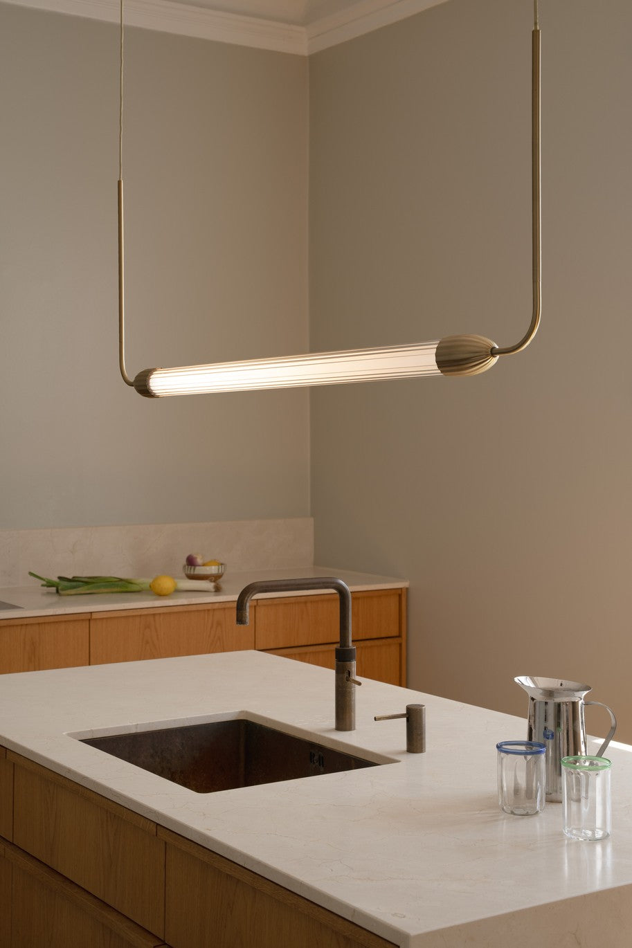 LEMON SQUEEZE LINEAR pendant lamp gold