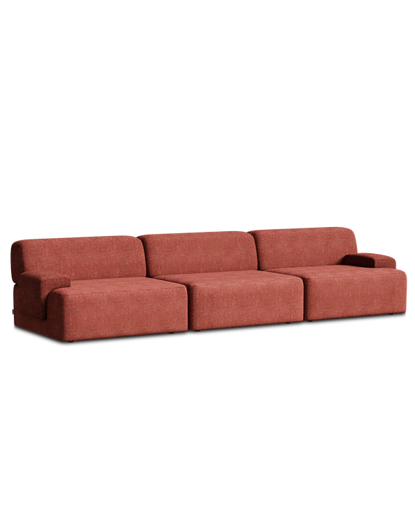 Sofa modułowa UMI - element środkowy kasztanowy czerwony