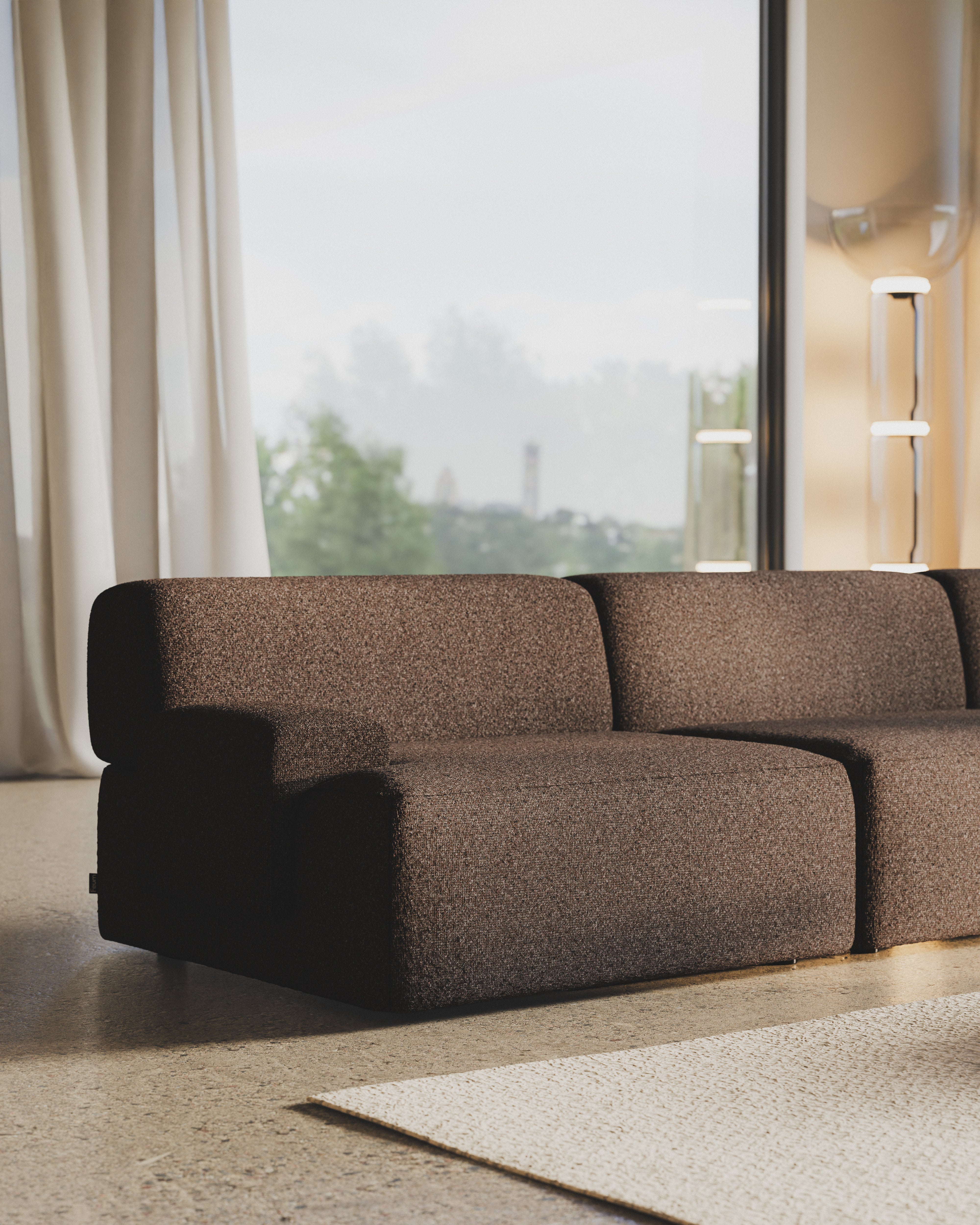 Modulsofa 3-Sitzer UMI braun [Amelia]