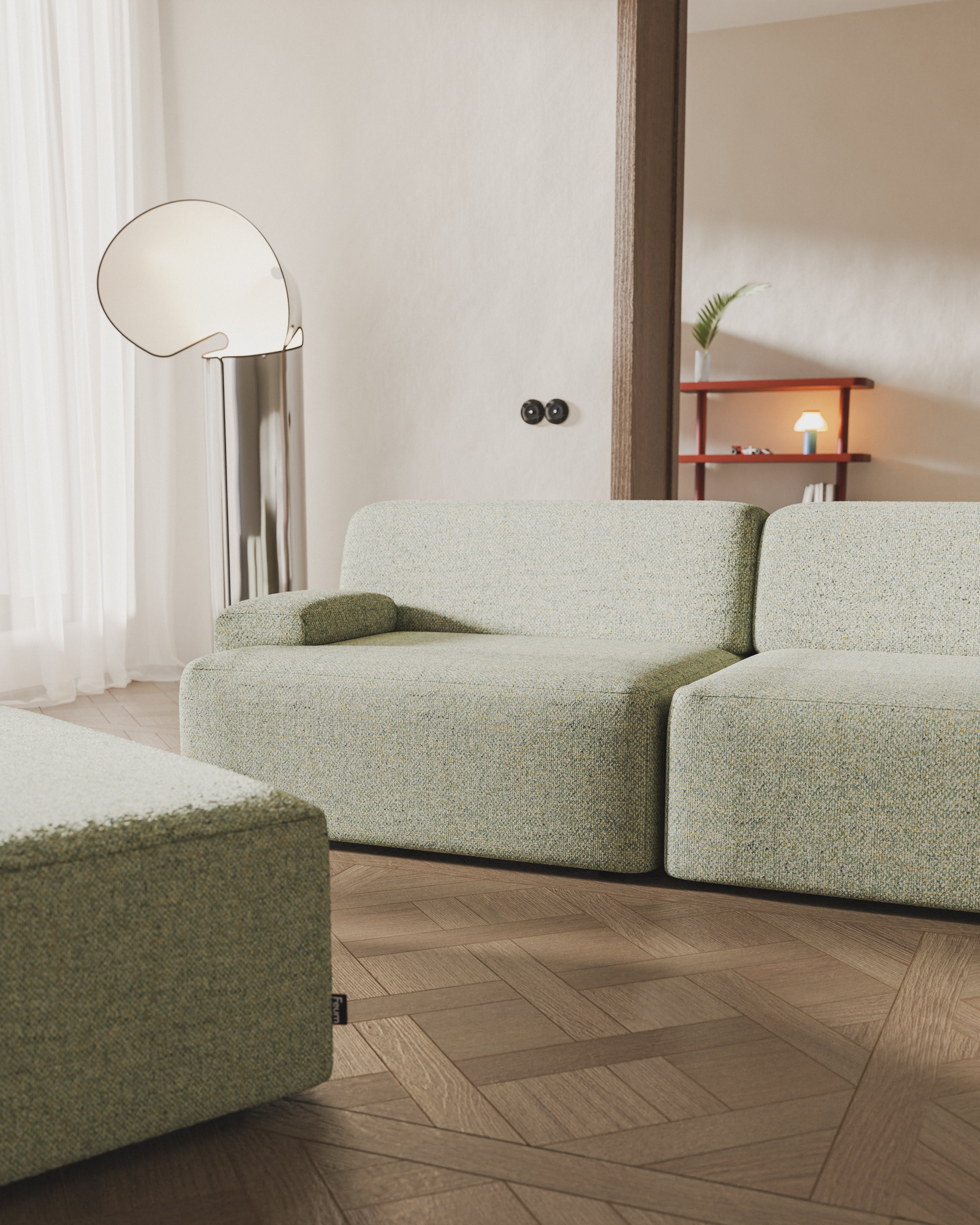 Modulares 3-Sitzer-Sofa UMI hellgrün [Amelia]