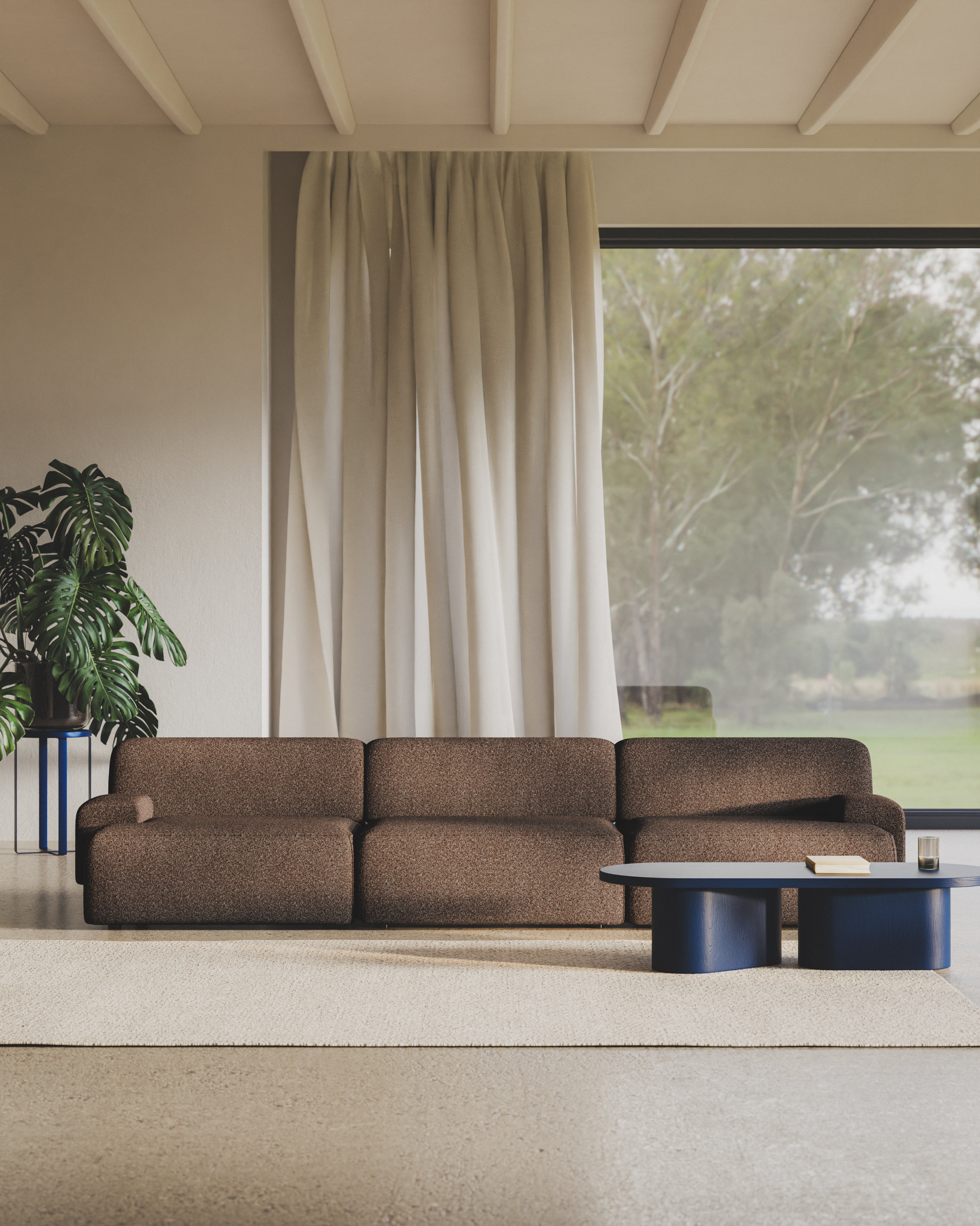 Modulsofa 3-Sitzer UMI braun [Amelia]