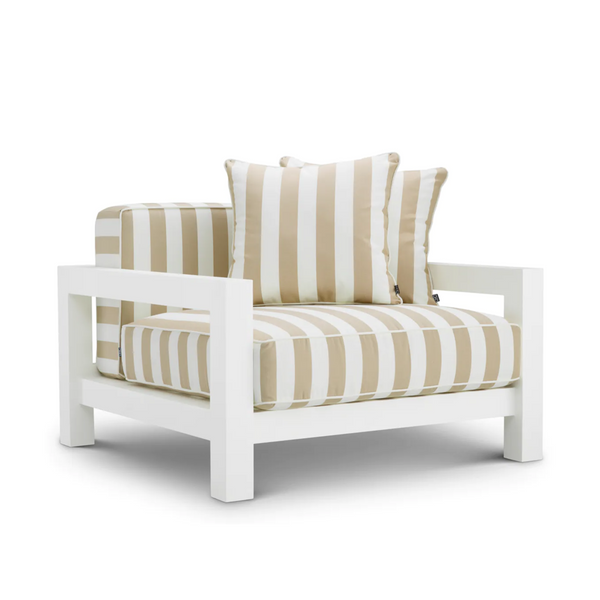 Garden armchair Cap Antibes Beige with white [OLA] [Amelia SPR/improved description]