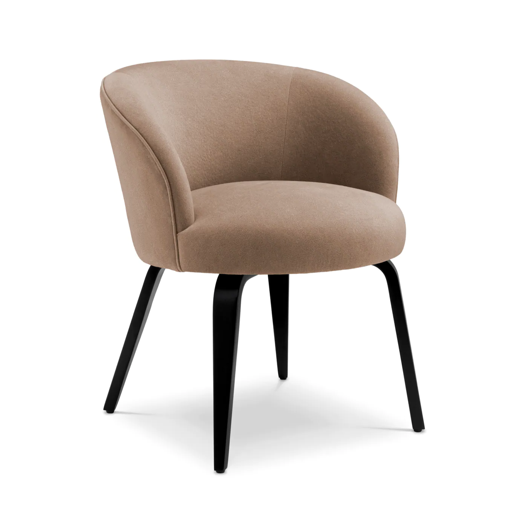 Vichy caramel chair with a black base