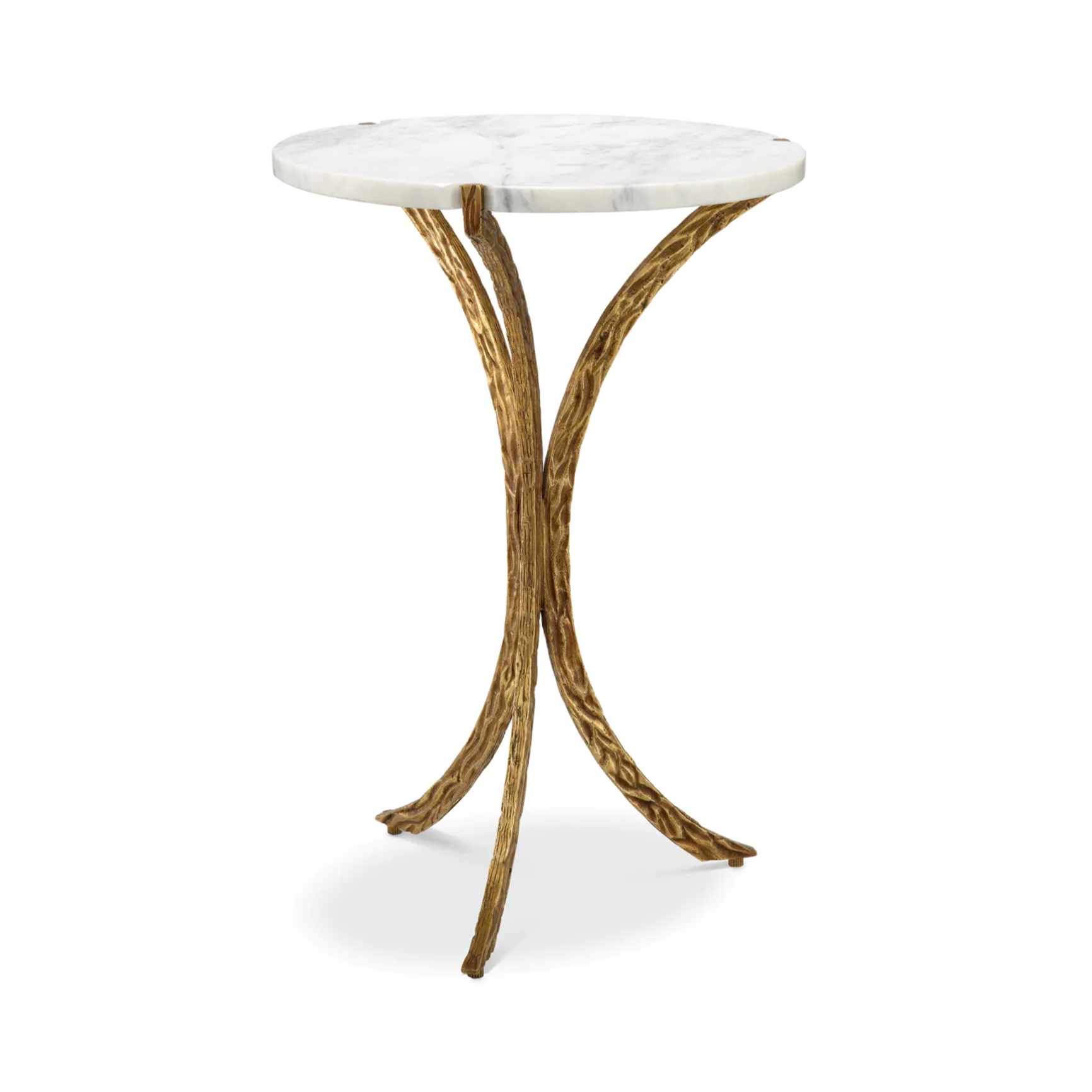 Side table Emmeline Marble top with ancient golden base [Ola] [Amelia SPR]