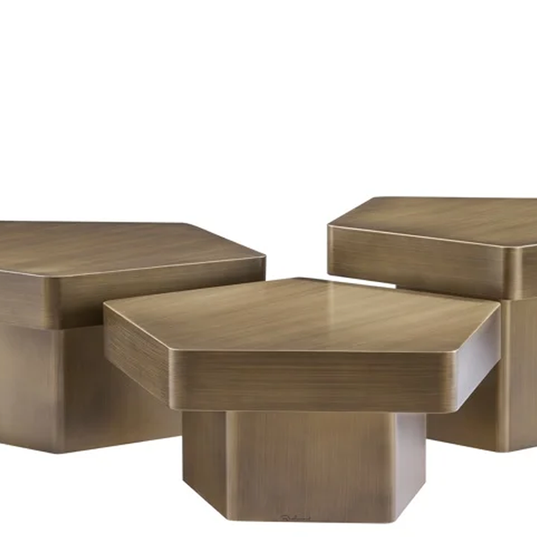 Hexa coffee tables ancient golden