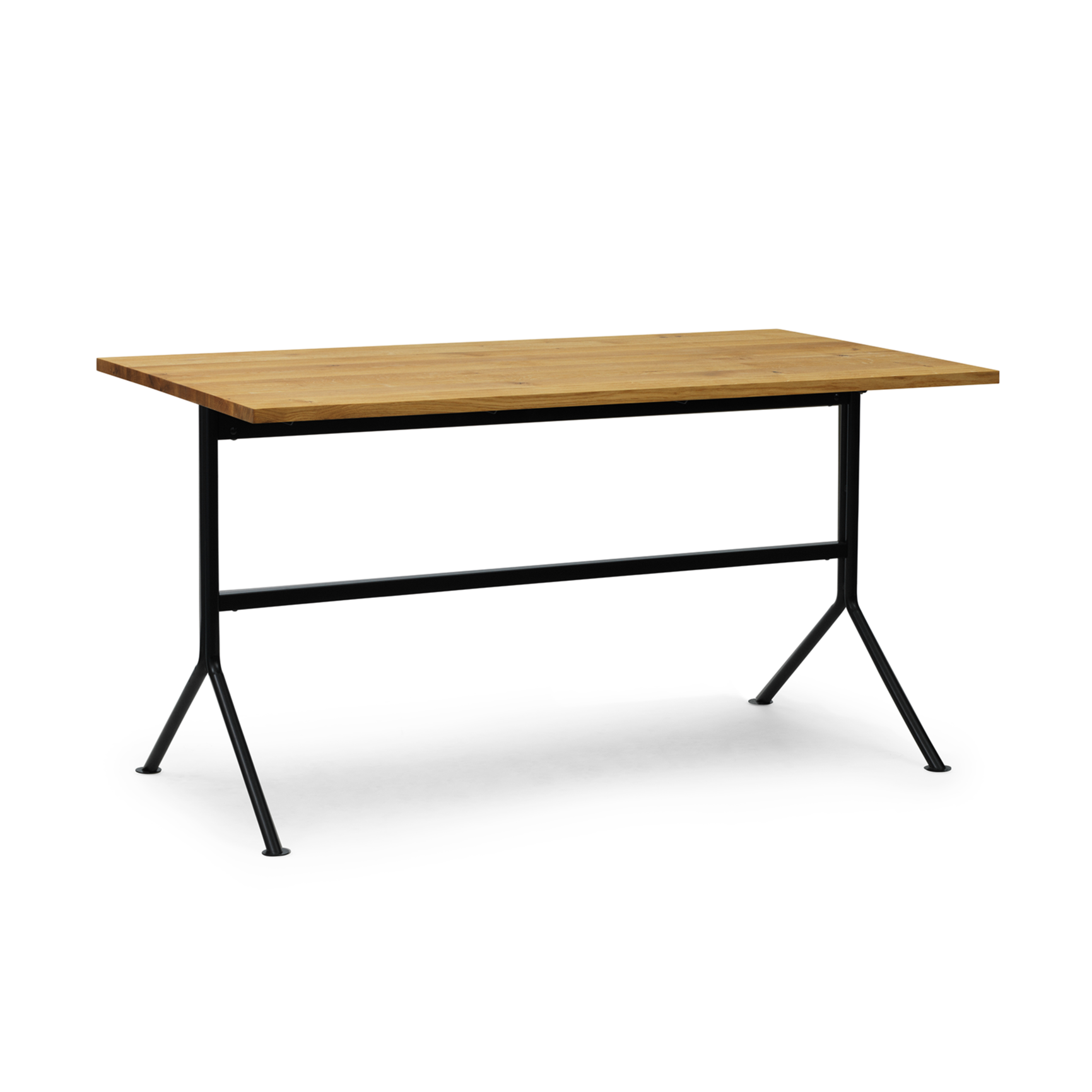 Kip desk, natural oak with a black base [Ola] [Amelia spr]