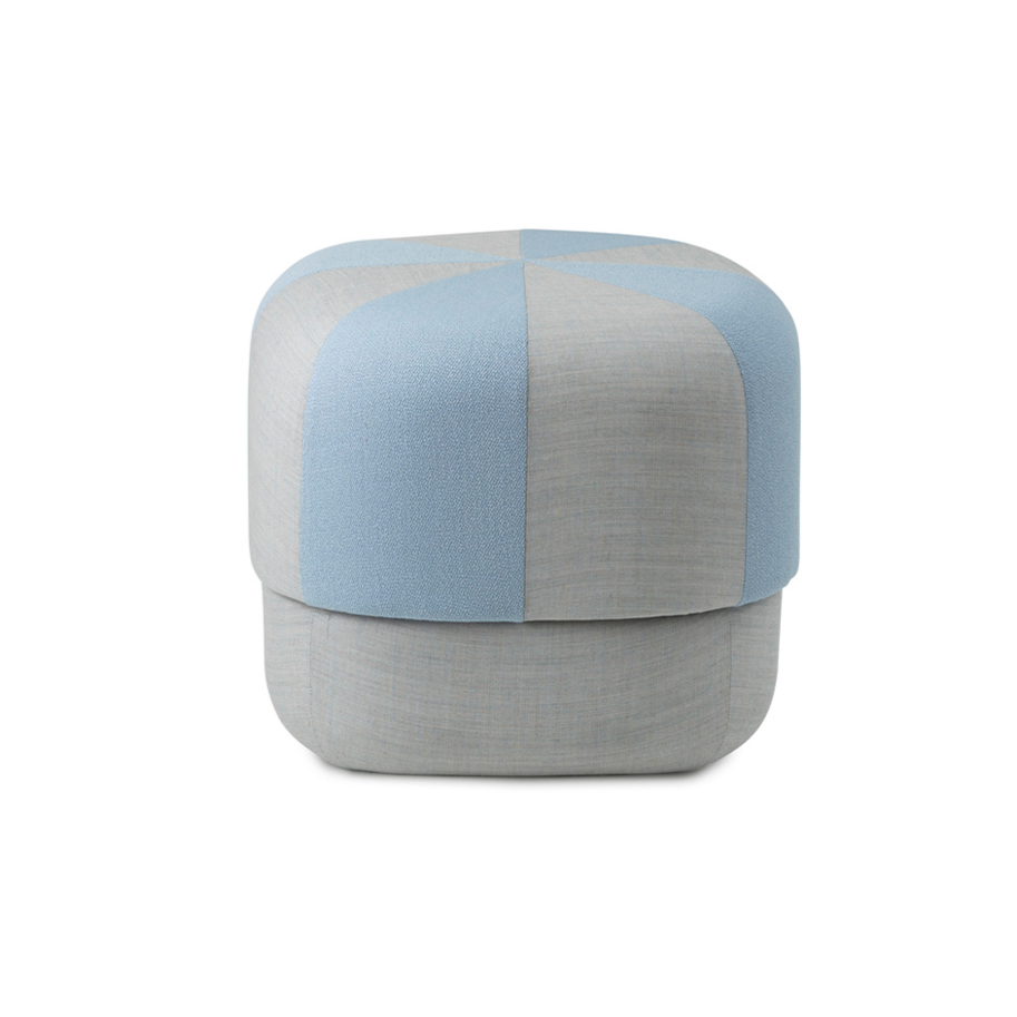 Pouf circus duo gray with light blue