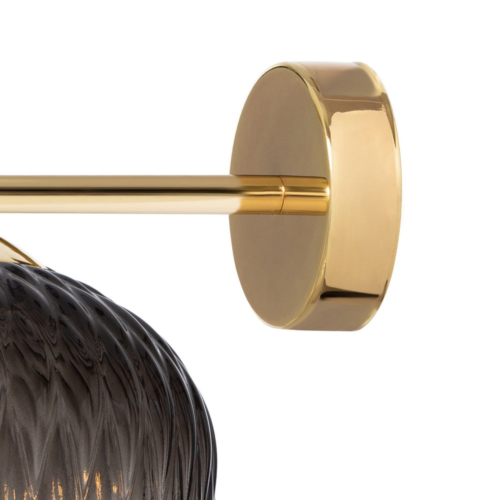 VENUS wall lamp graphite glass with gold
