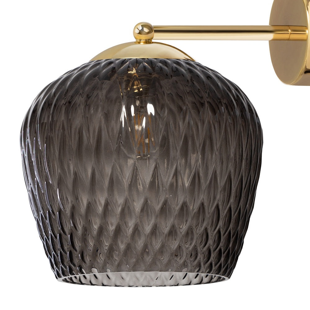 VENUS wall lamp graphite glass with gold
