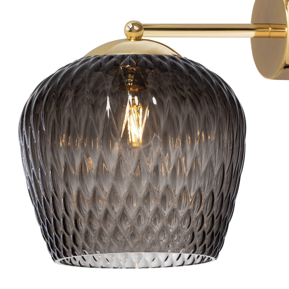 VENUS wall lamp graphite glass with gold