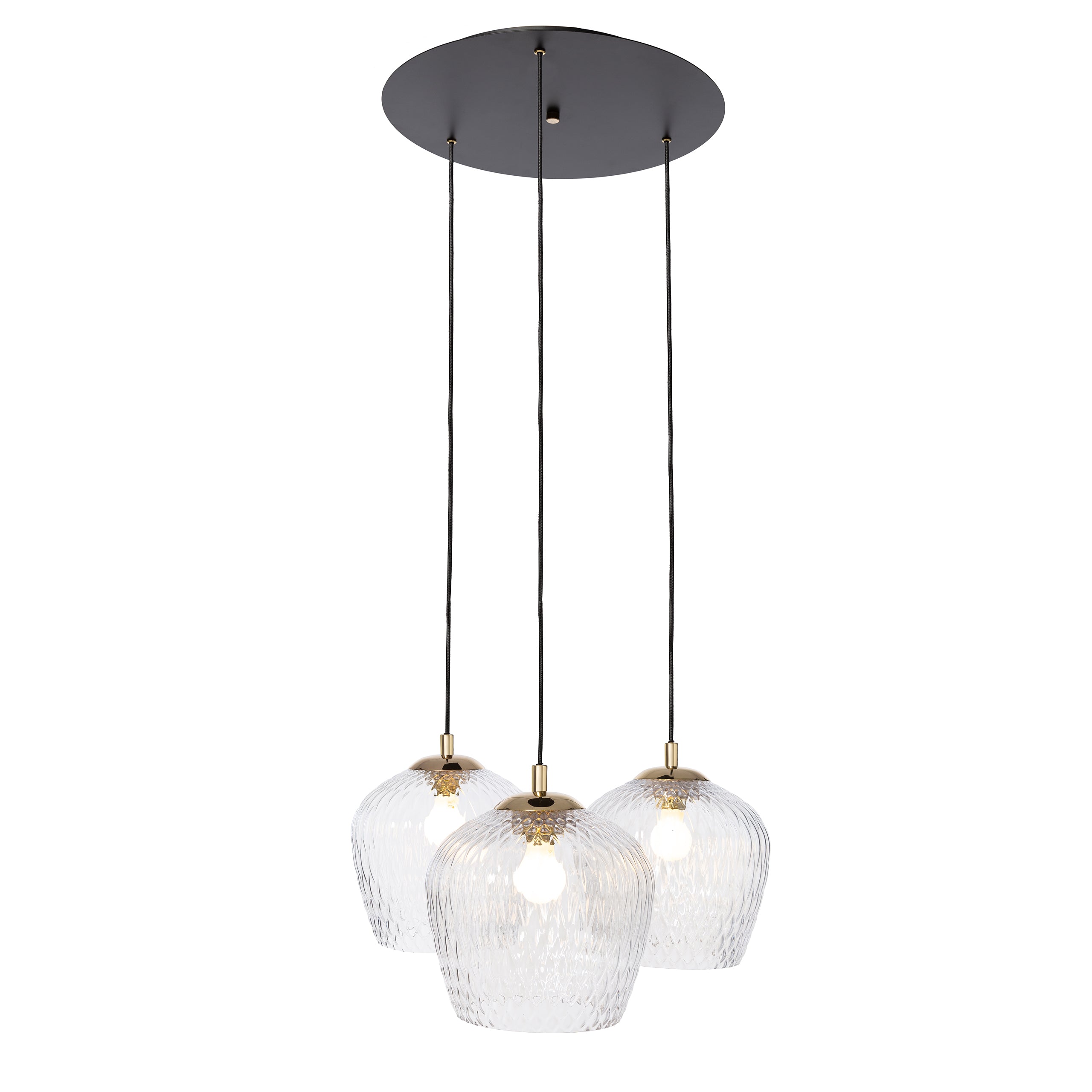 VENUS pendant lamp 3 glass shade