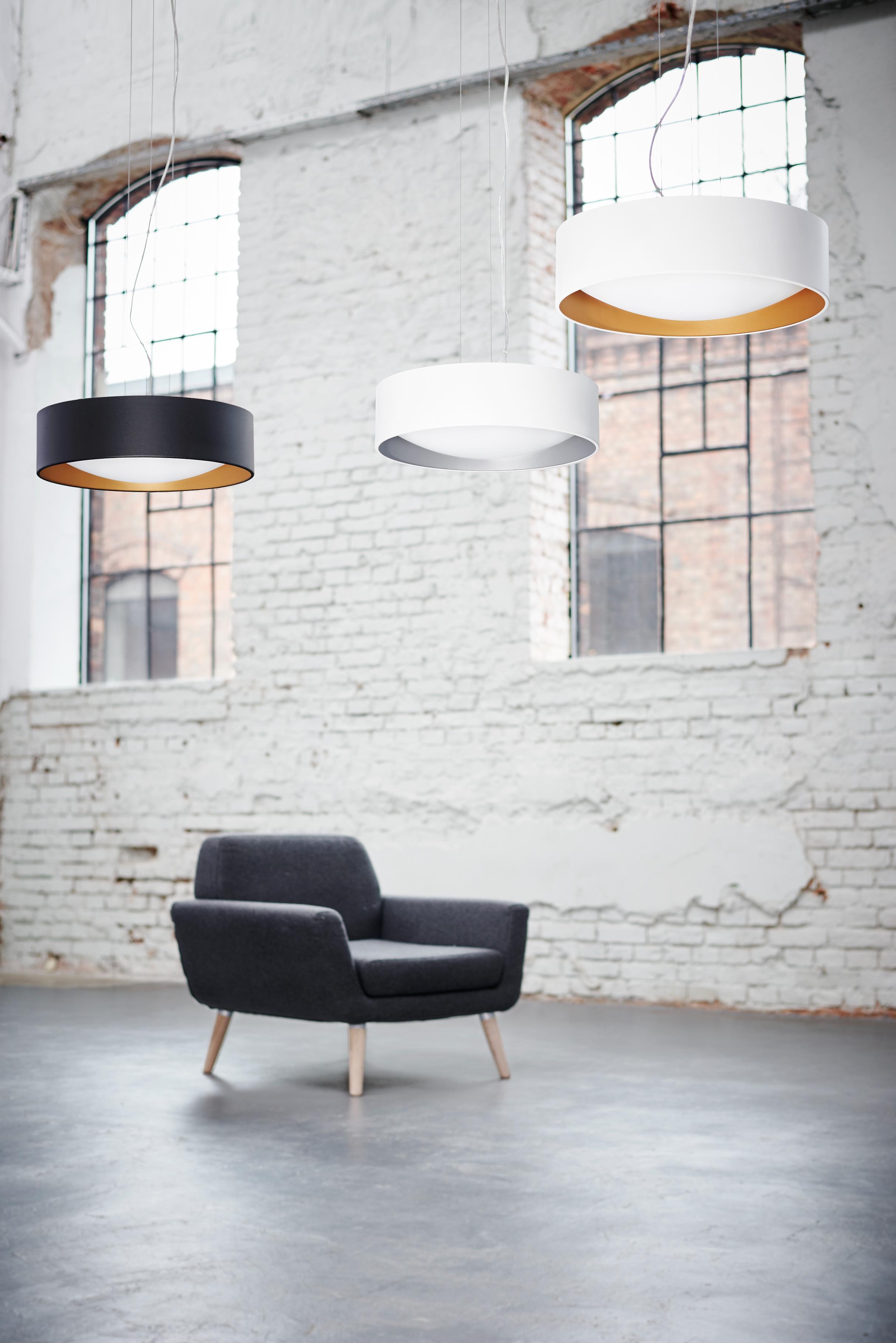 VERO pendant lamp white with silver interior