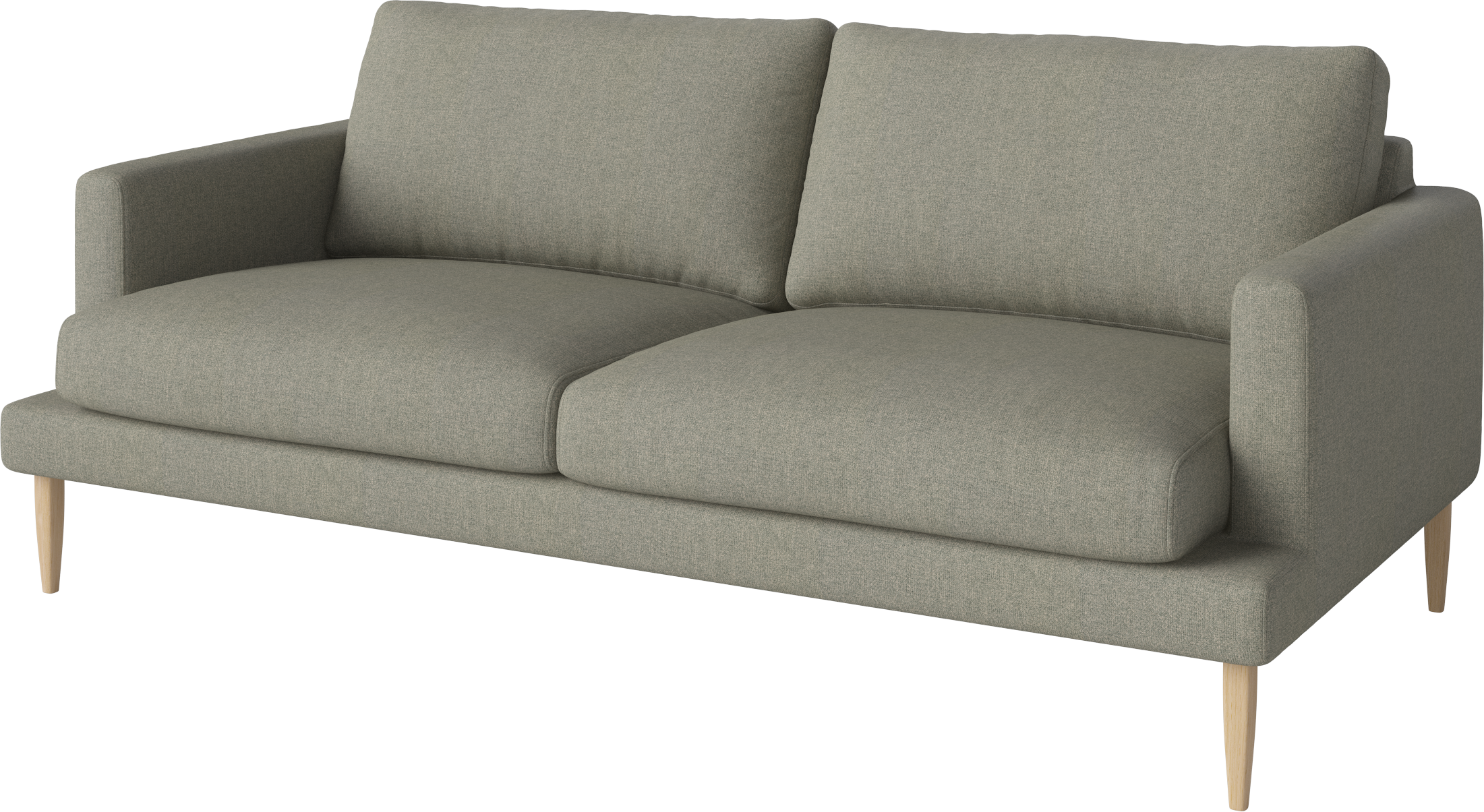 2.5-person sofa Veneda base made of bleached oak wood