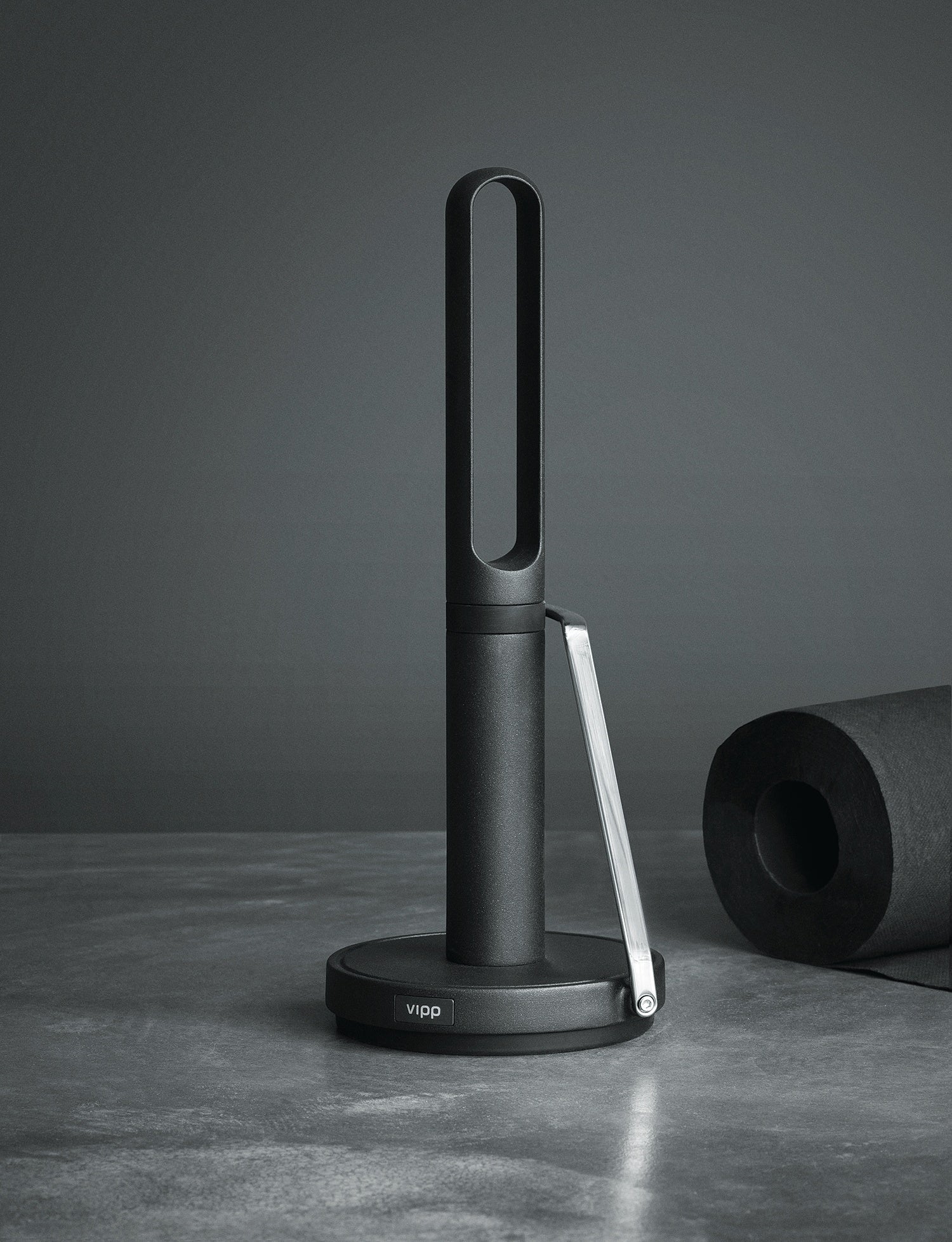 VIPP Black Paper Towel Holder