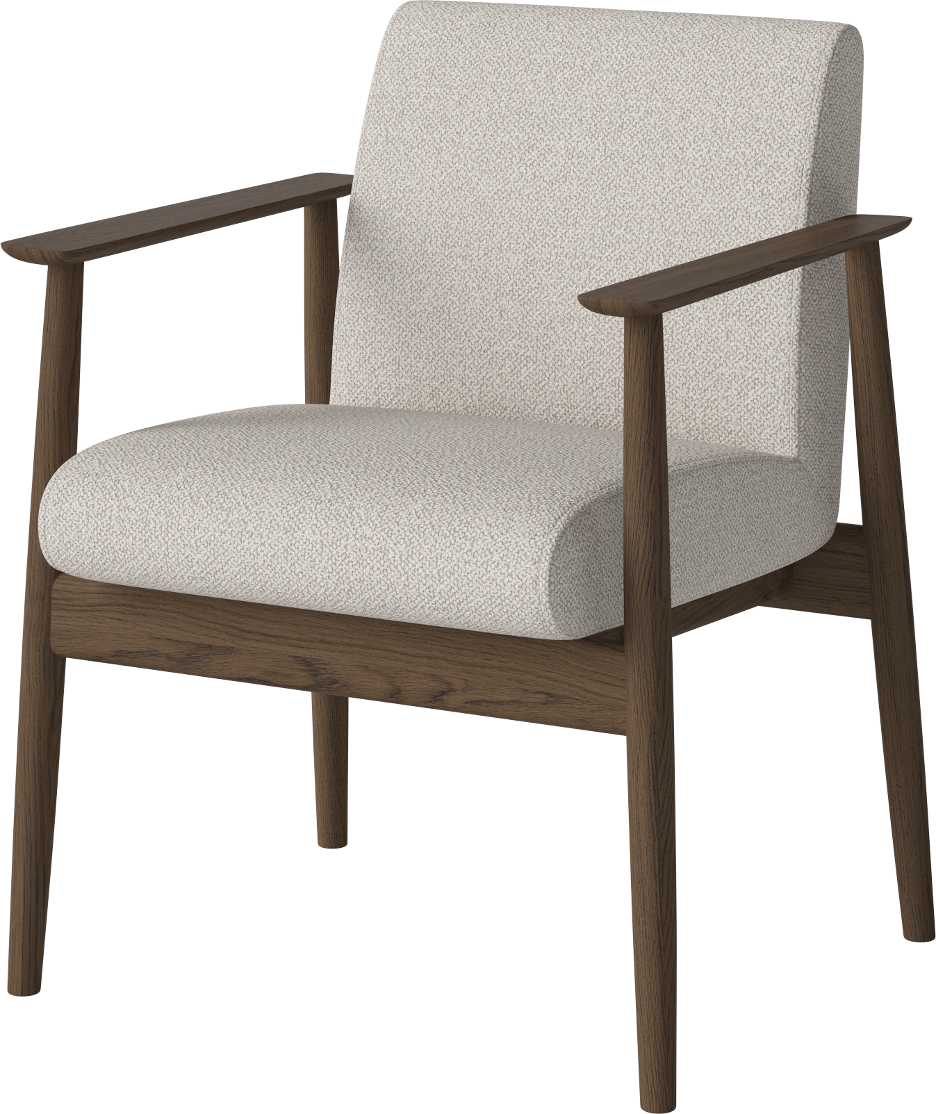 Chair with armrests Visti base made of dark oak wood