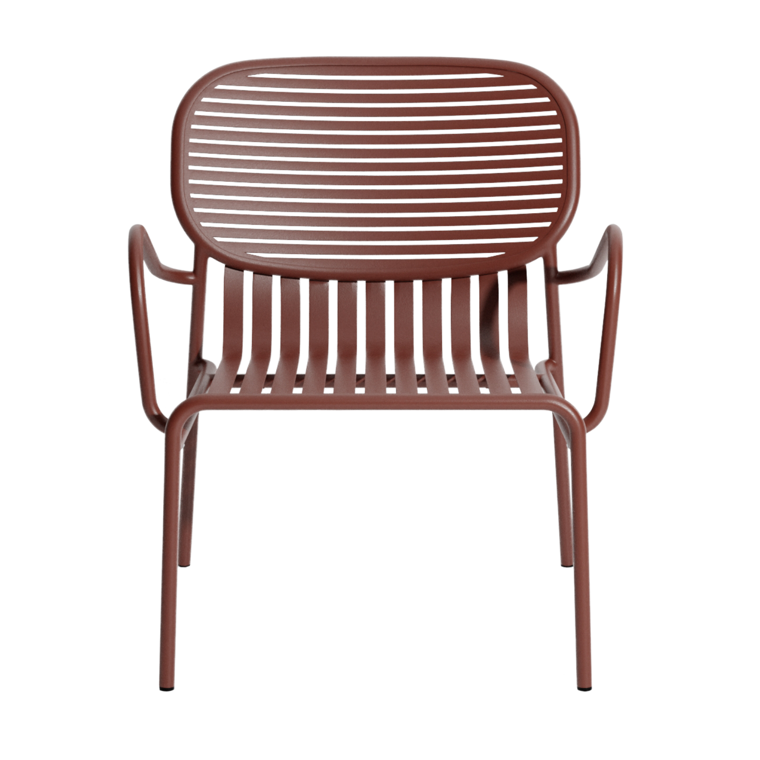 WEEK-END garden armchair in red-brown.