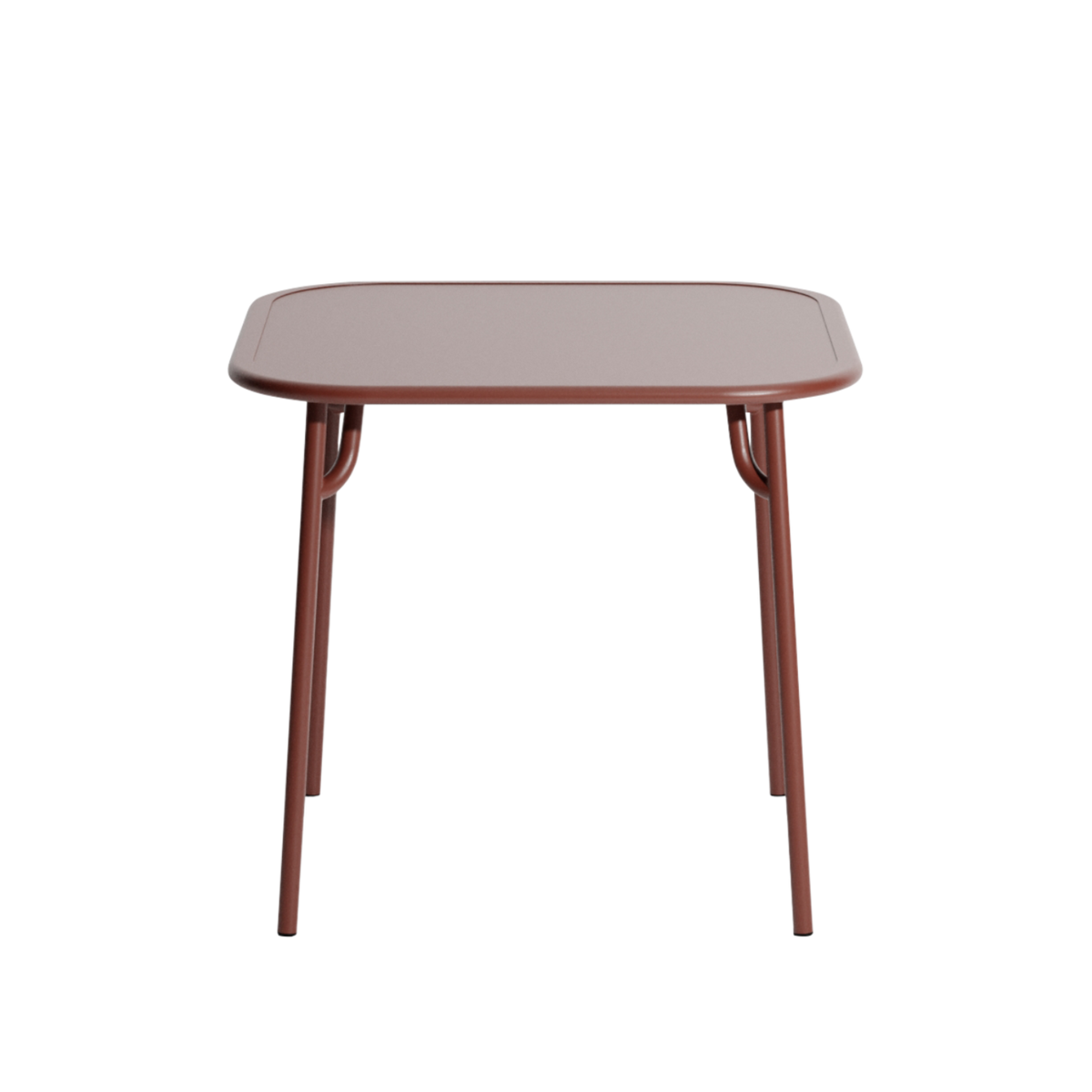 WEEK-END Square Garden Table in Red-Brown