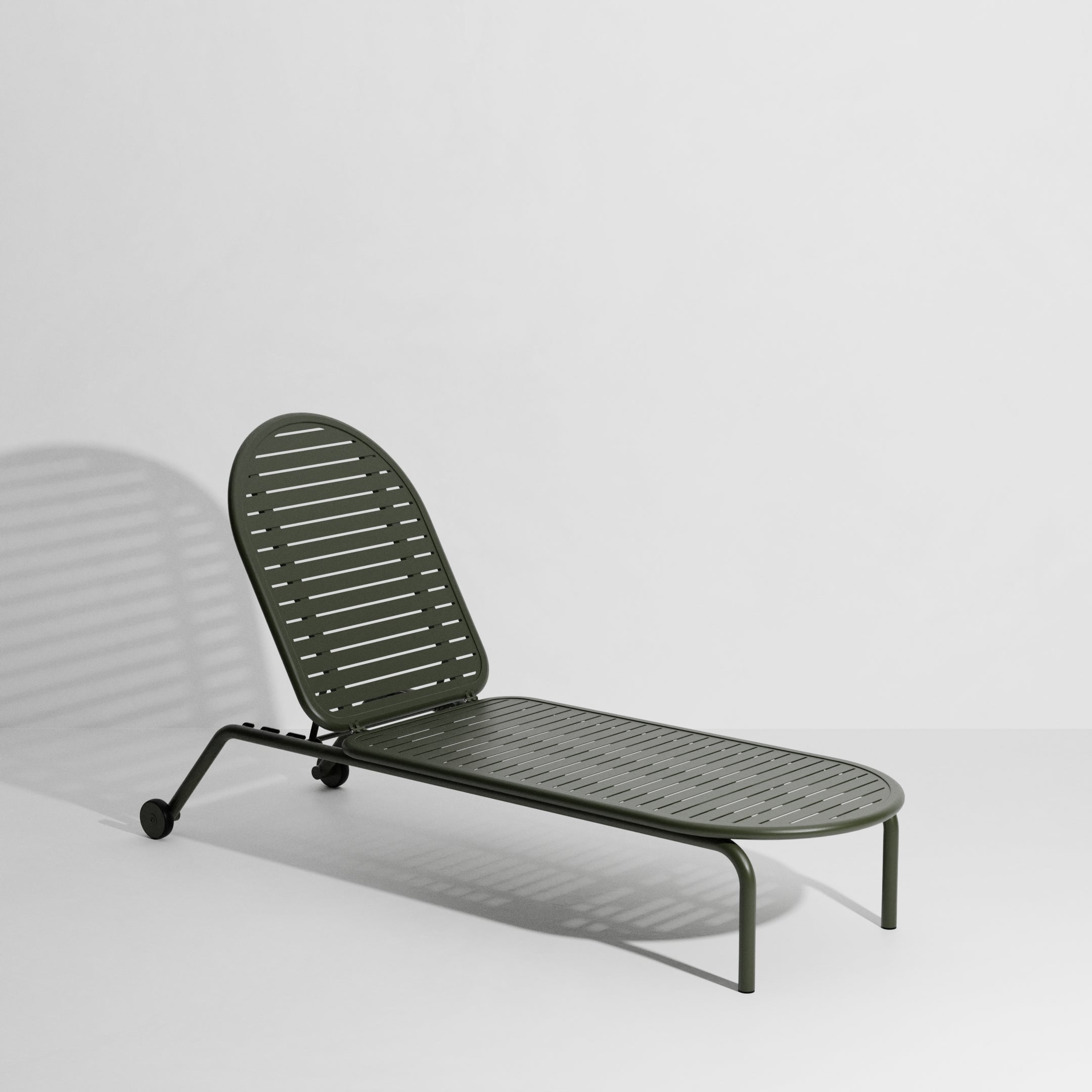 WEEK-END dark green garden lounger