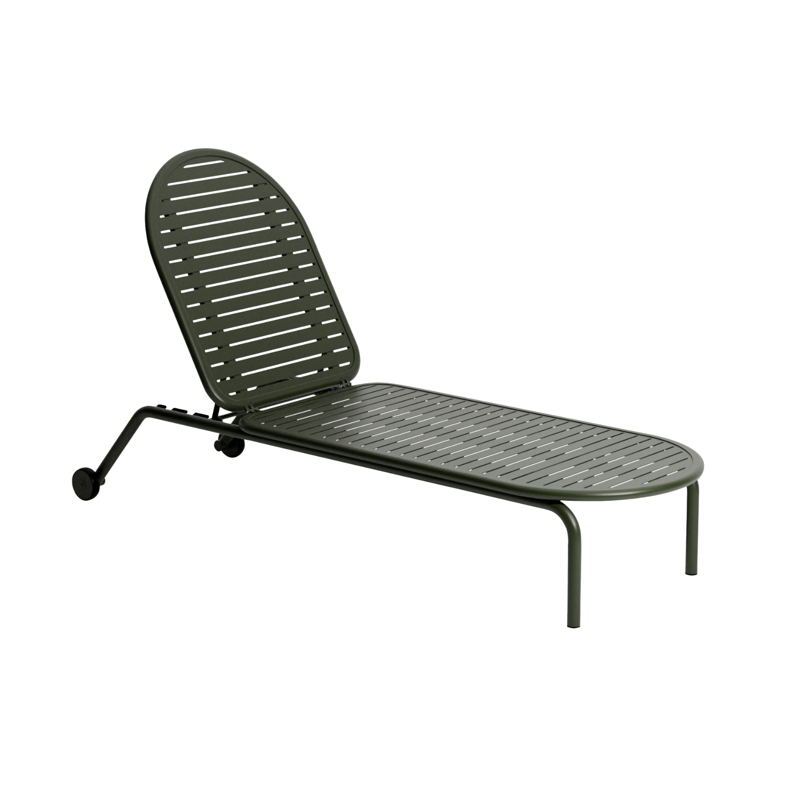 WEEK-END dark green garden lounger