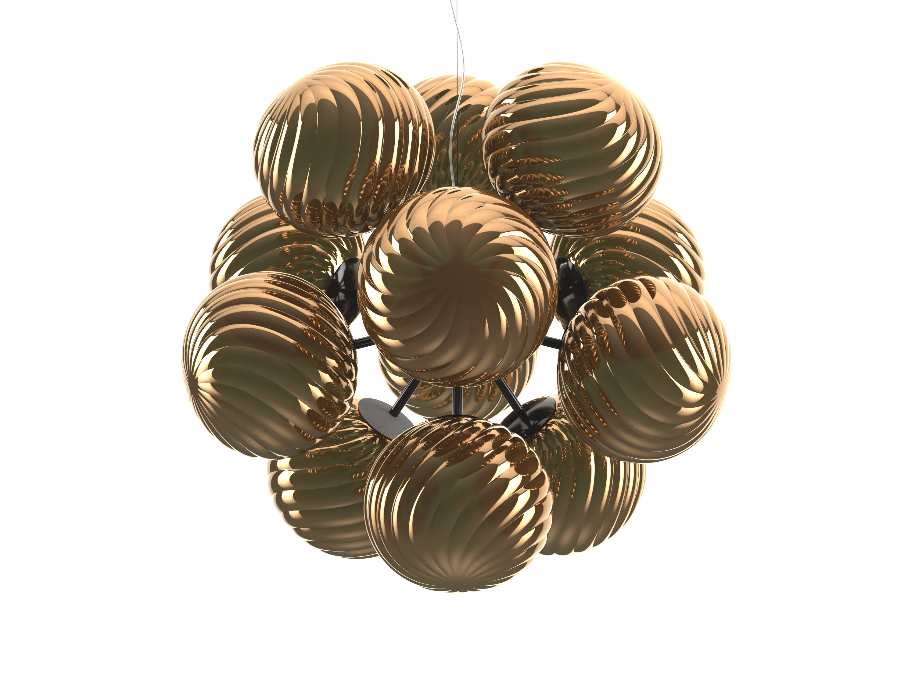 Hanging Lamp WHIRL BURST Gold