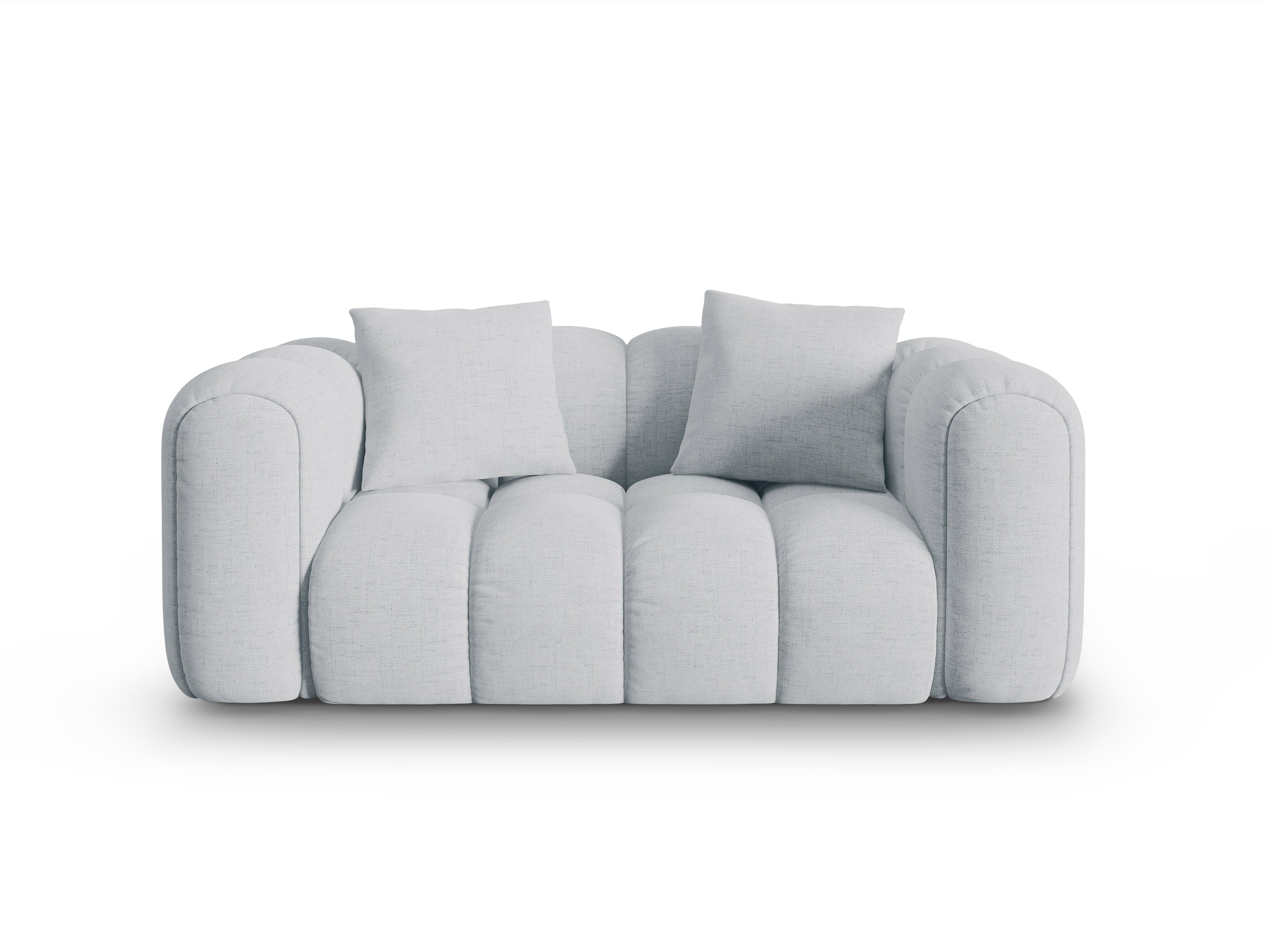 Sofa 2-sitzig ASTRO hellgrau Chenille
