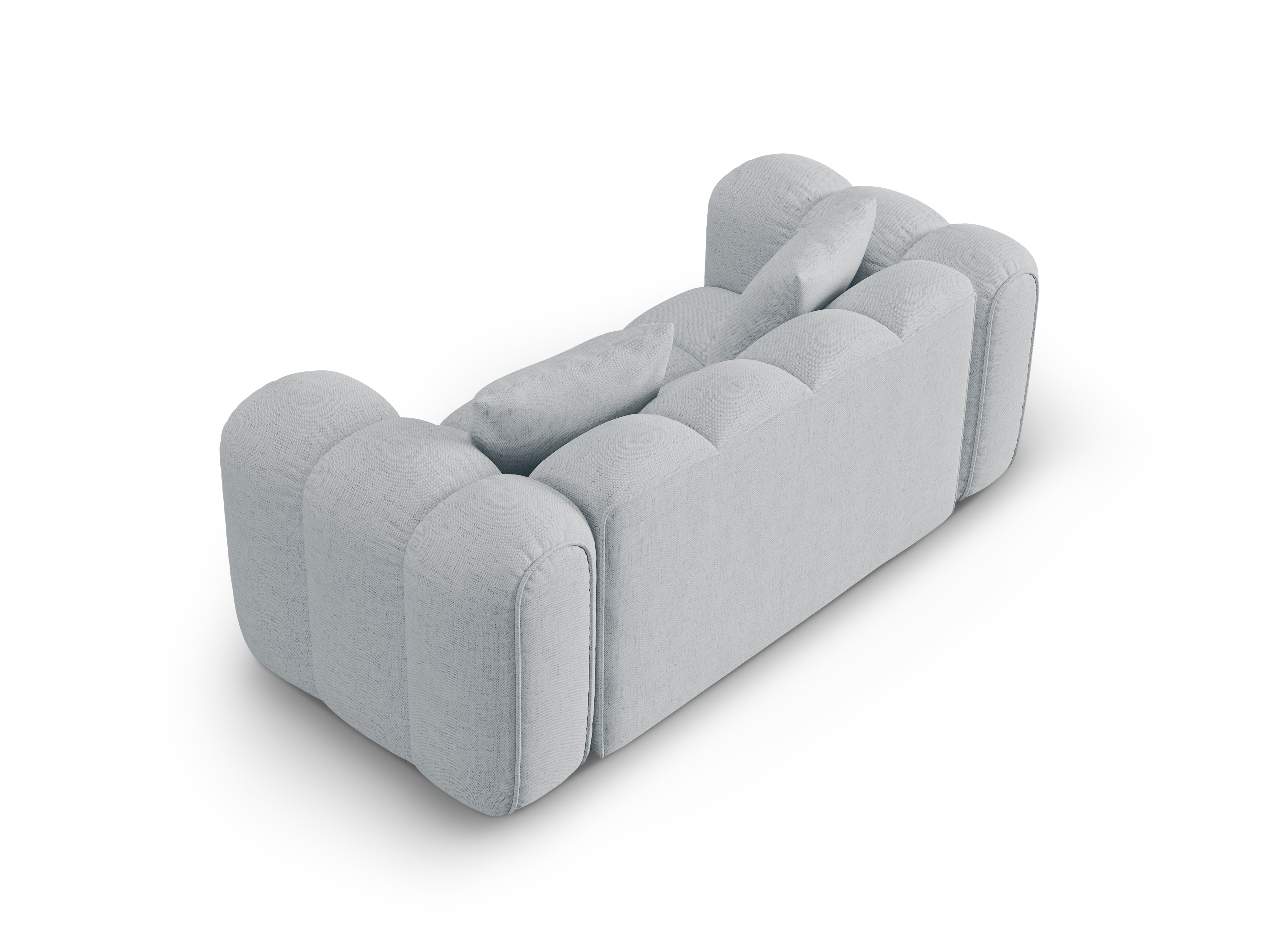 Sofa 2-sitzig ASTRO hellgrau Chenille