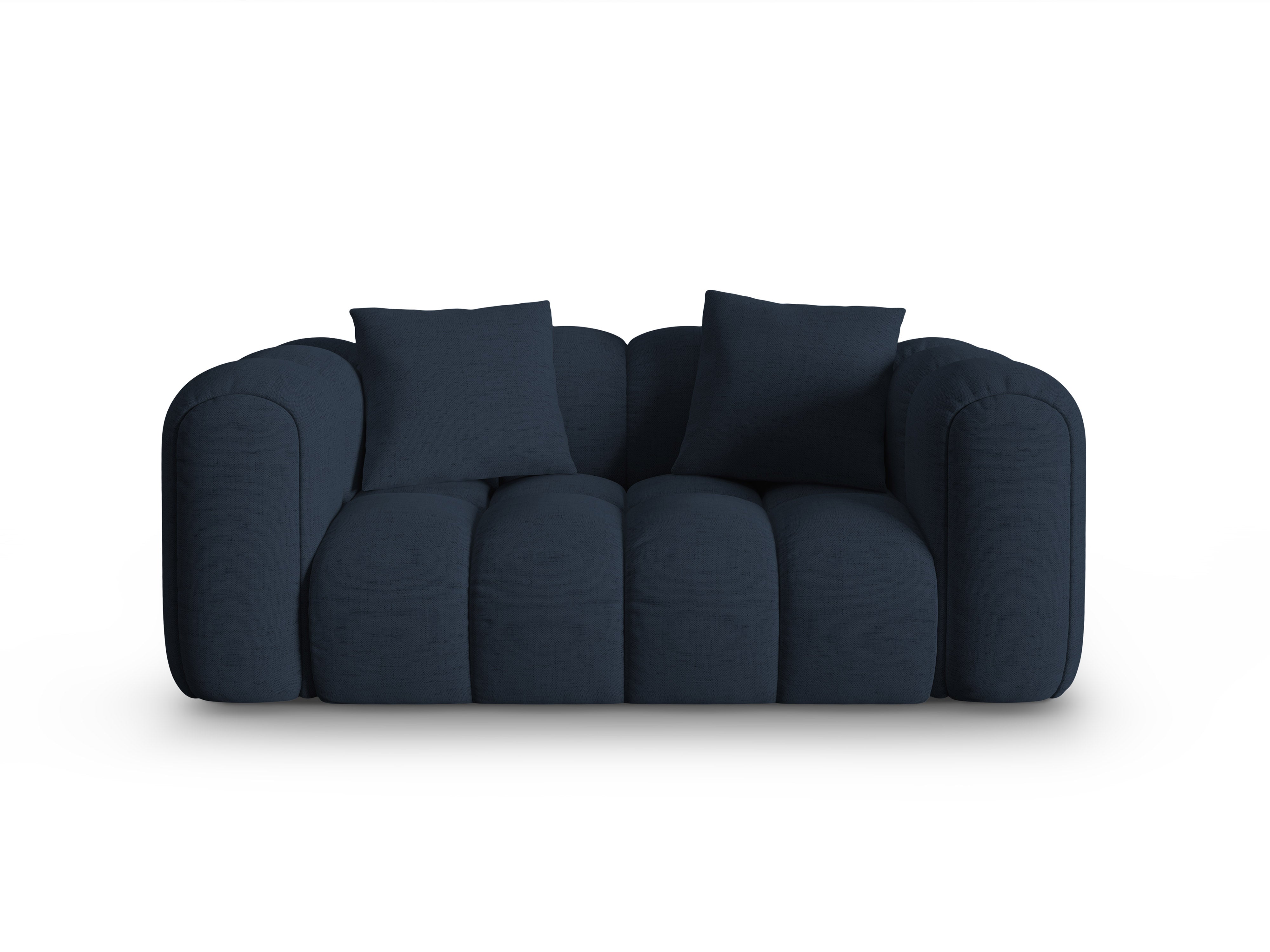 Sofa 2-sitzig ASTRO königliches marineblaues Chenille