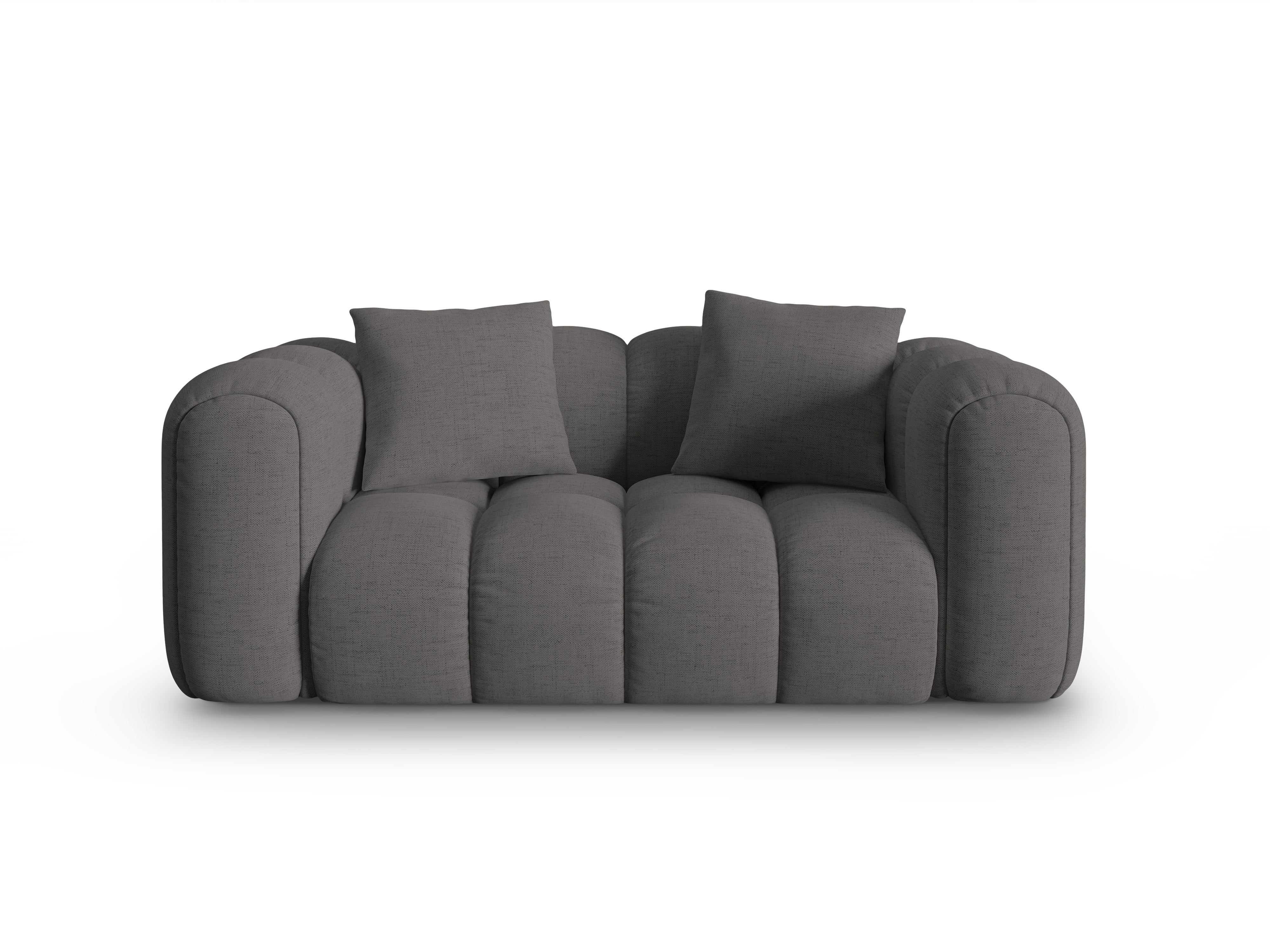 Sofa 2-sitzig ASTRO graues Chenille
