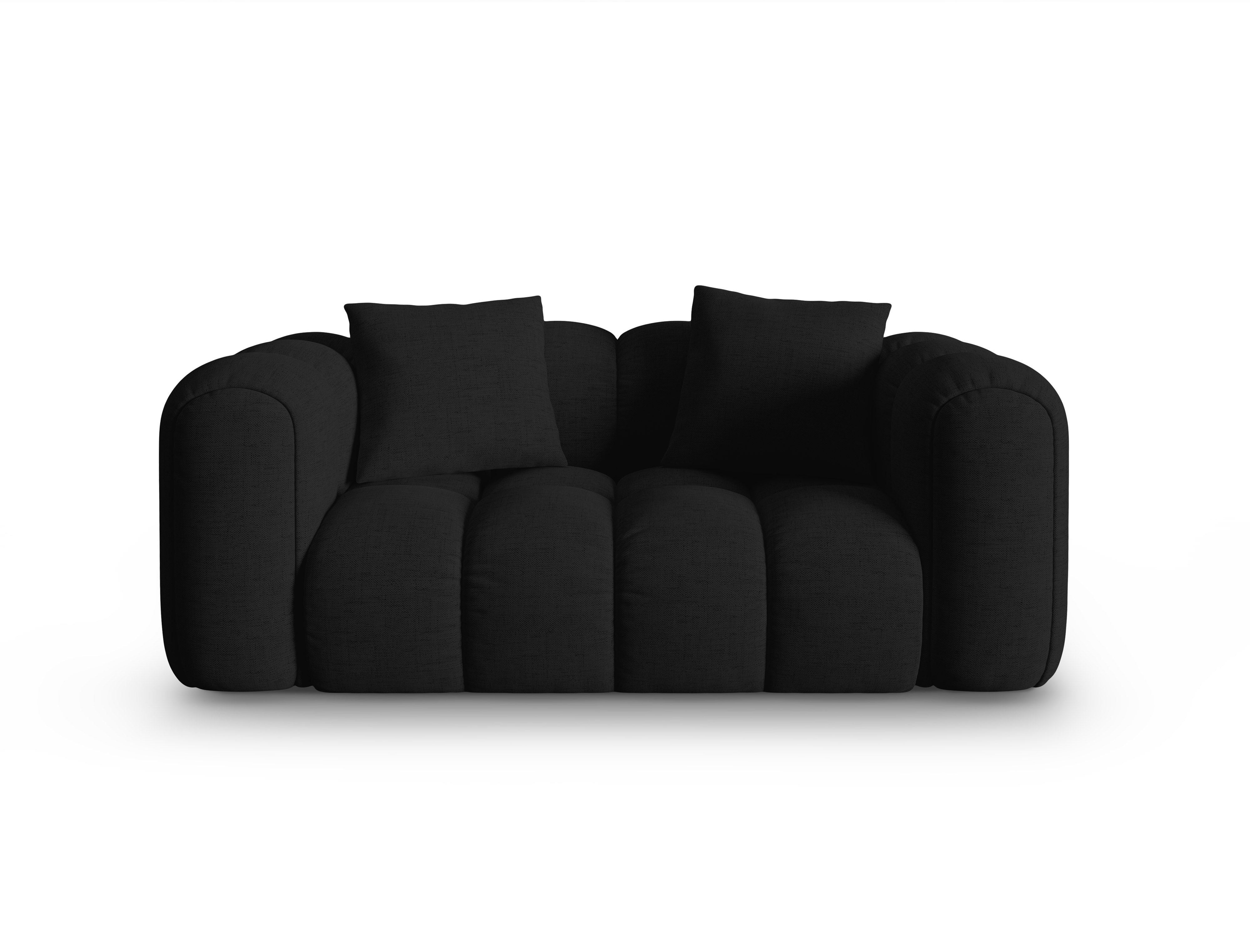 Sofa 2-sitzig ASTRO schwarzer Chenille