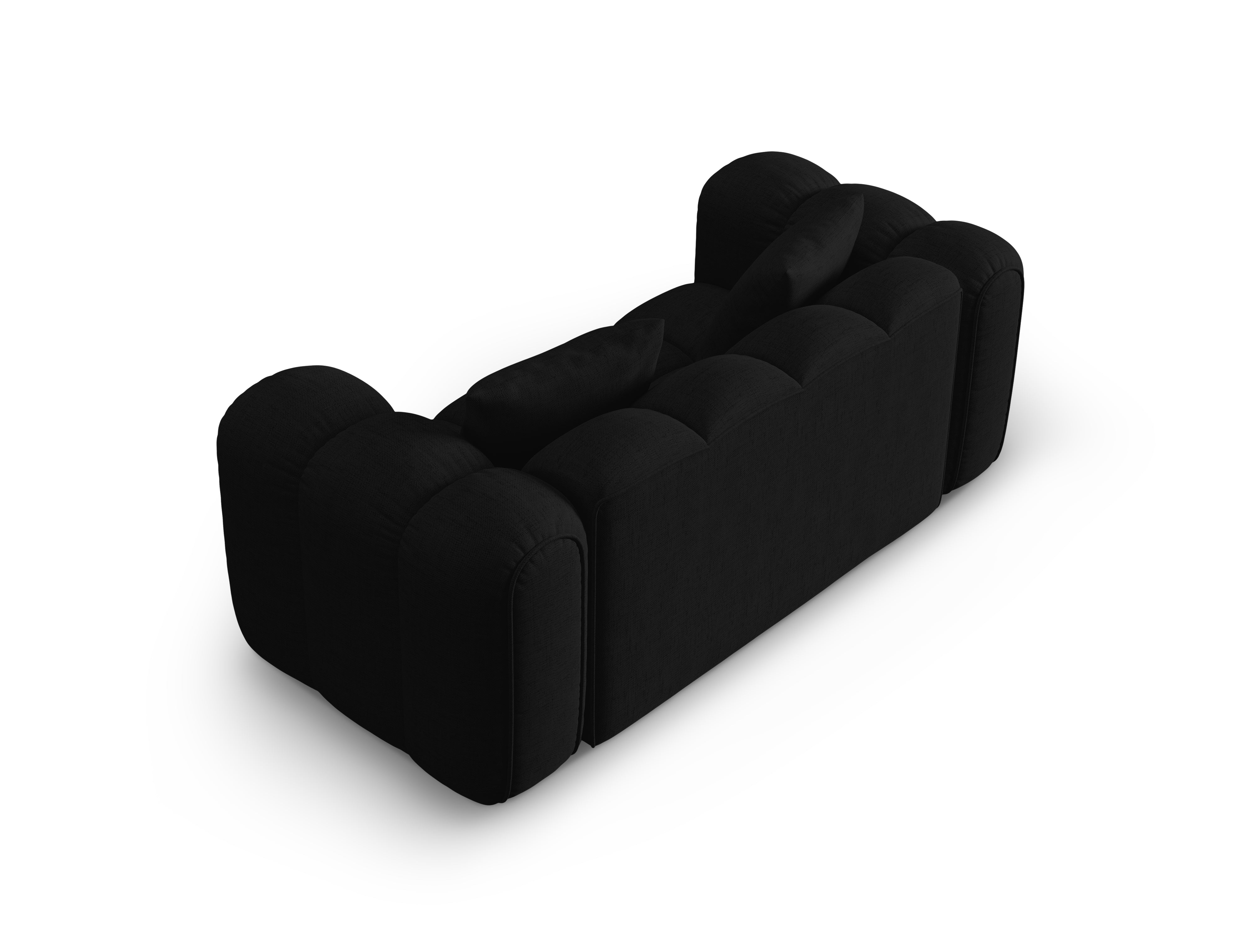Sofa 2-sitzig ASTRO schwarzer Chenille