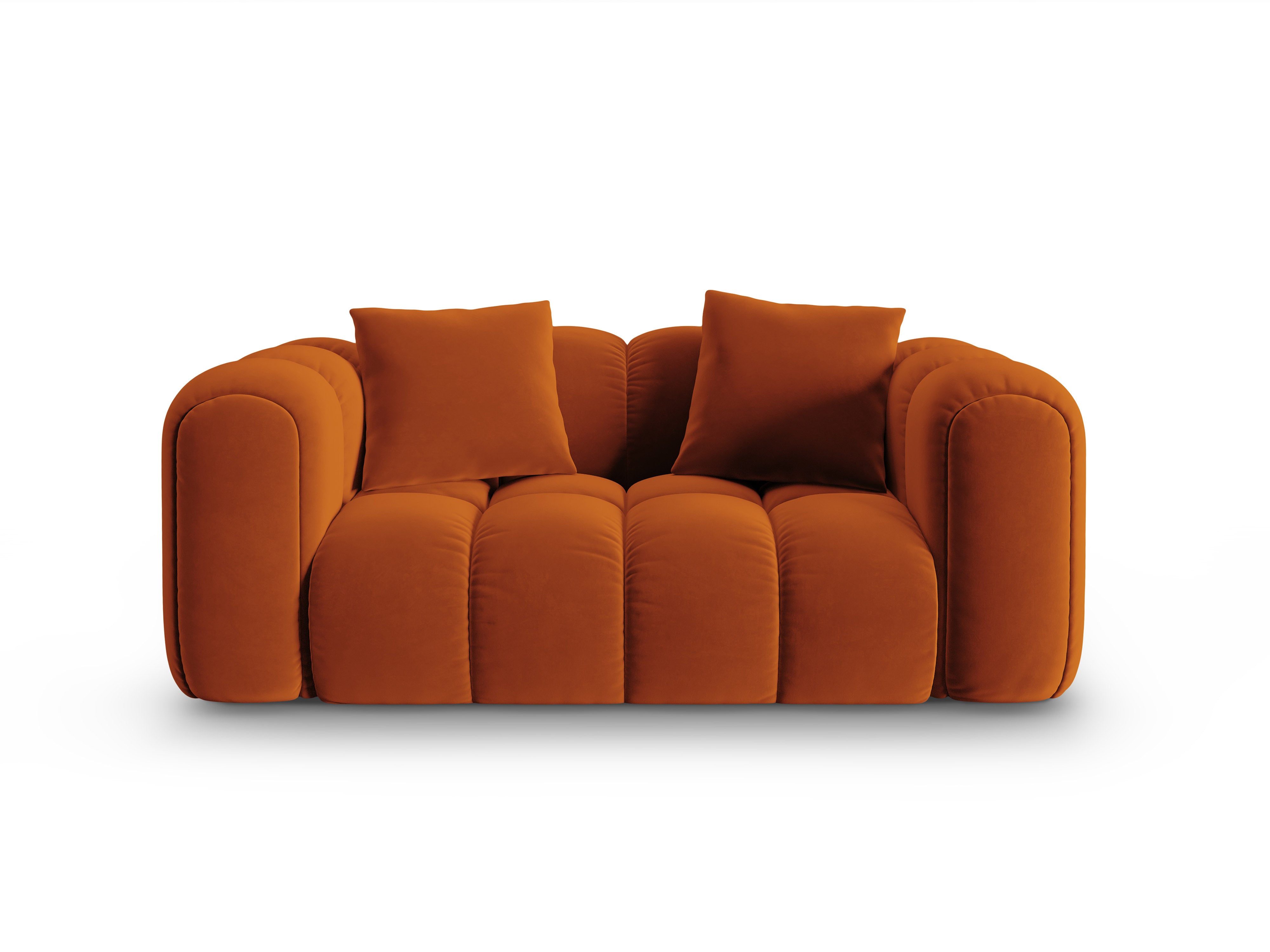 Samtsofa 2-sitzig ASTRO rostrot