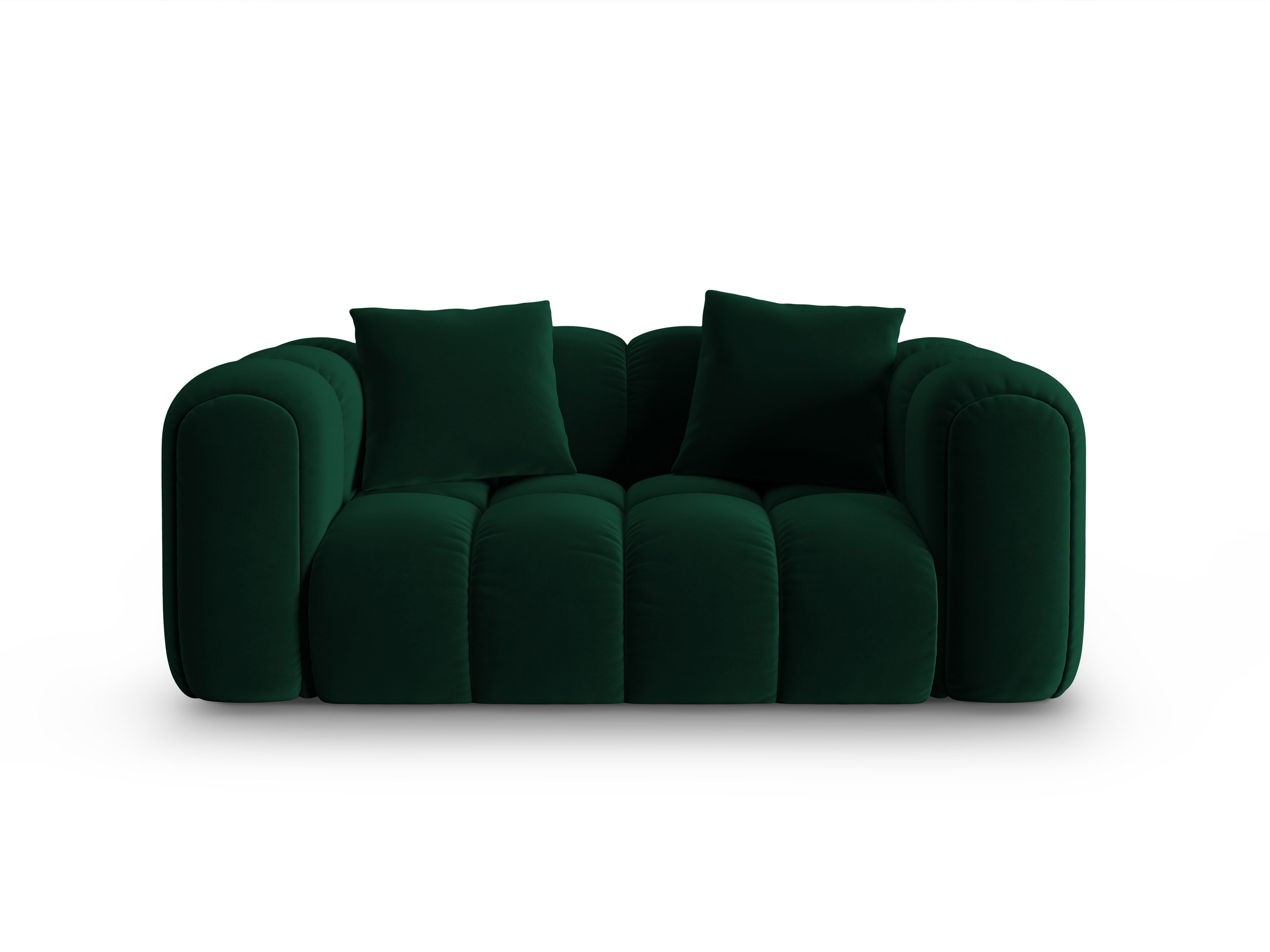 Sofa aus Samt 2-sitzig ASTRO flaschengrün