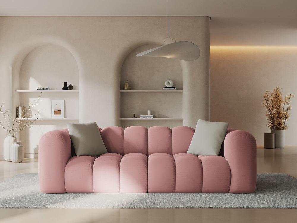 Sofa aksamitna 3-osobowa HALLEY różowy Windsor & Co    Eye on Design