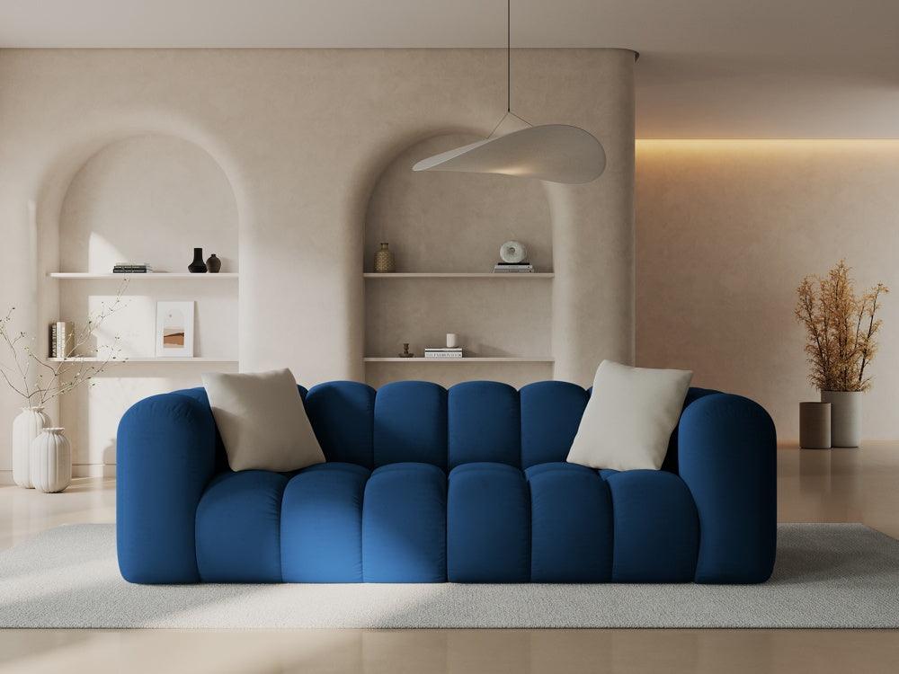 Sofa aksamitna 3-osobowa HALLEY granat królewski Windsor & Co    Eye on Design