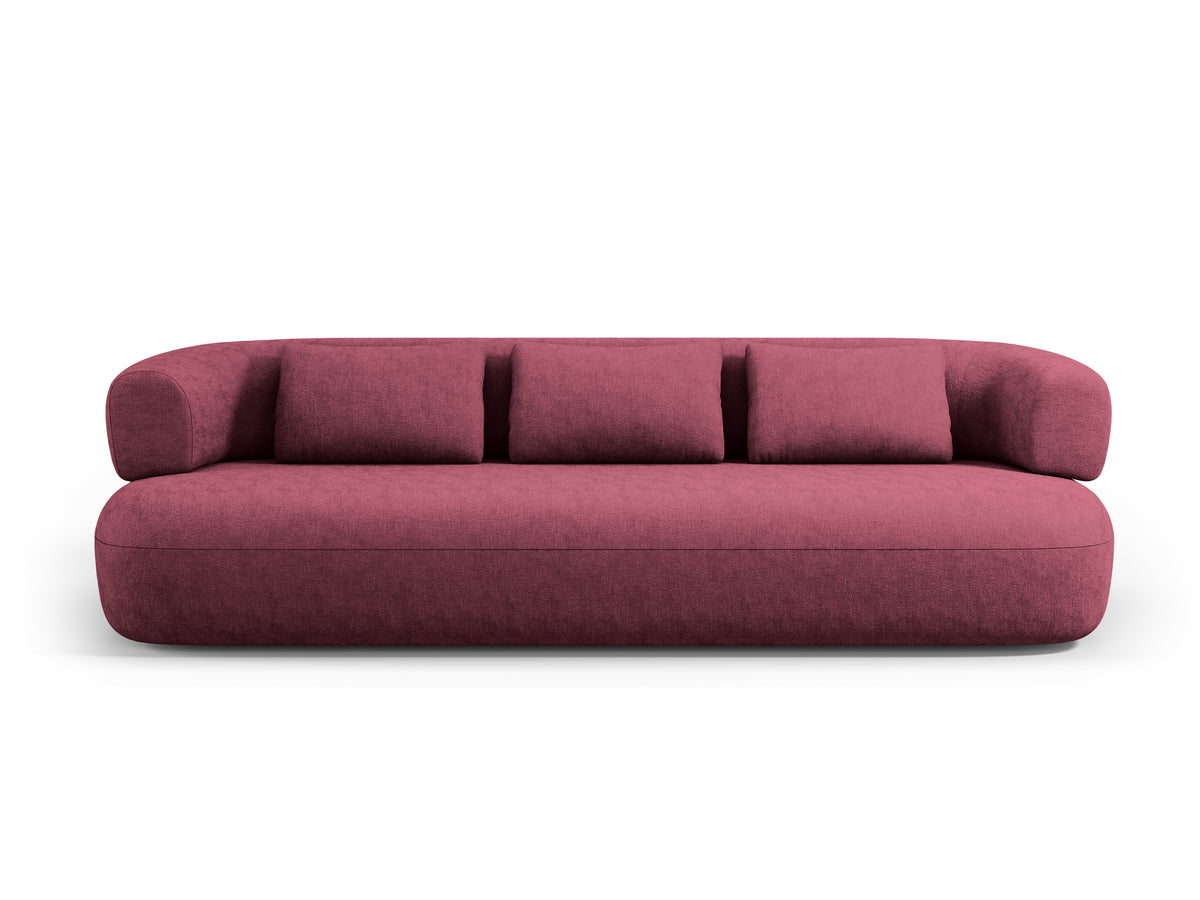 3.5-Seater Sofa ALDRIN in Crimson Chenille
