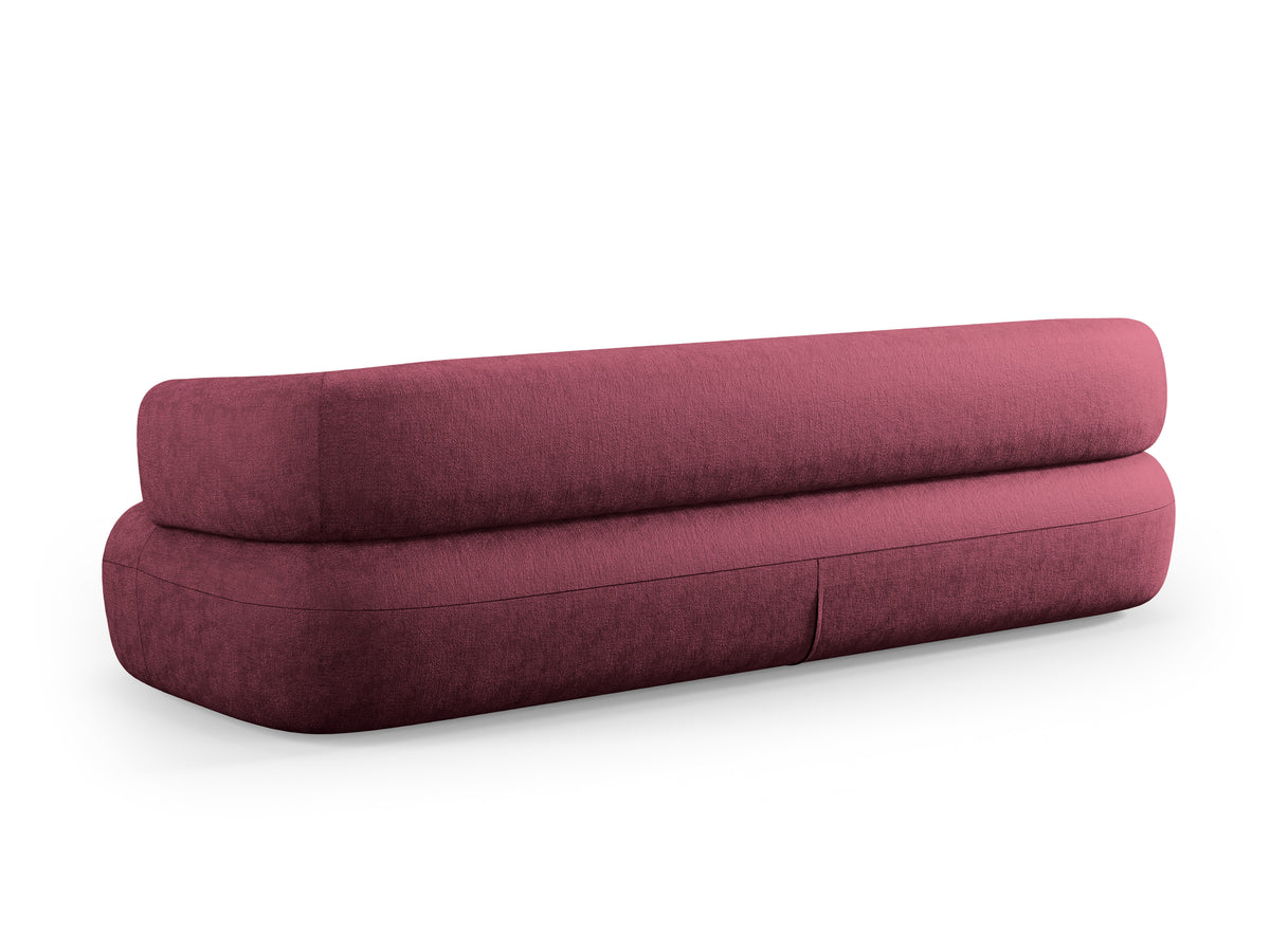 3.5-Seater Sofa ALDRIN in Crimson Chenille