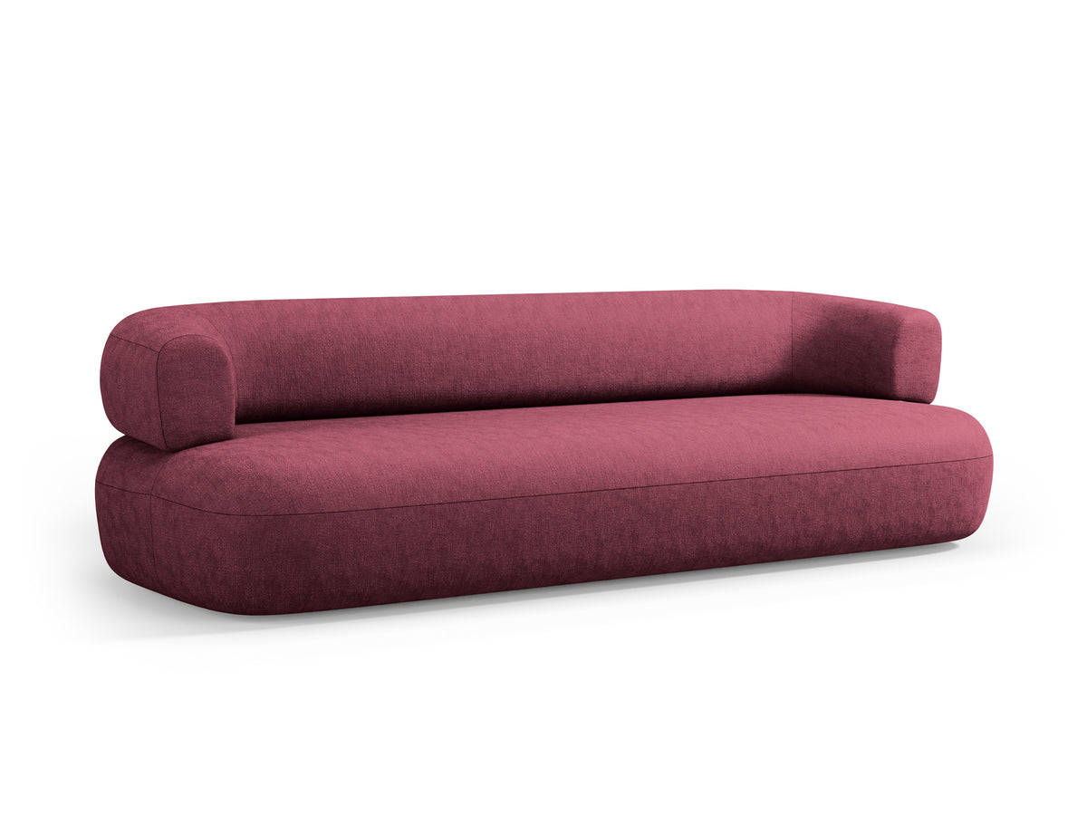 3.5-Seater Sofa ALDRIN in Crimson Chenille