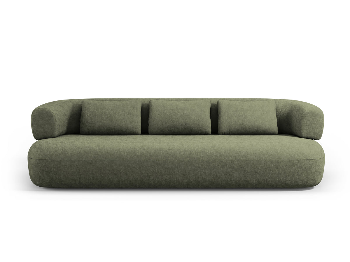 Aldrin Green Chenille Sofa for 3.5 People
