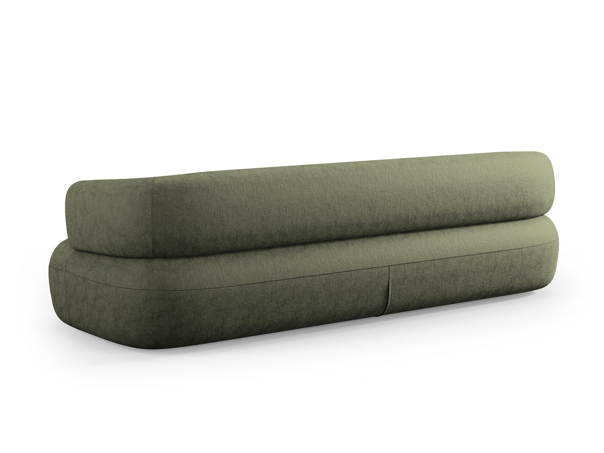 Aldrin Green Chenille Sofa for 3.5 People
