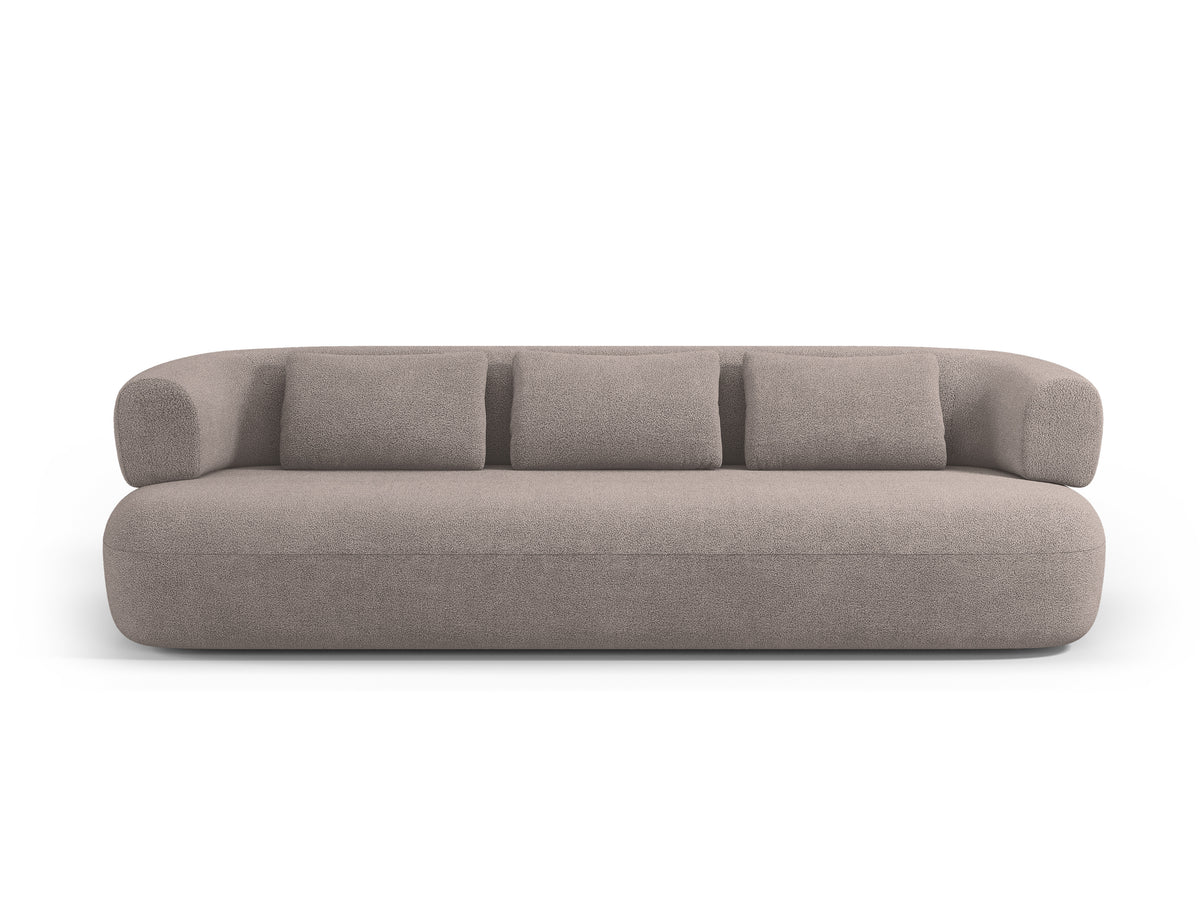 Aldrin Light Brown Boucle Sofa for 3.5 People